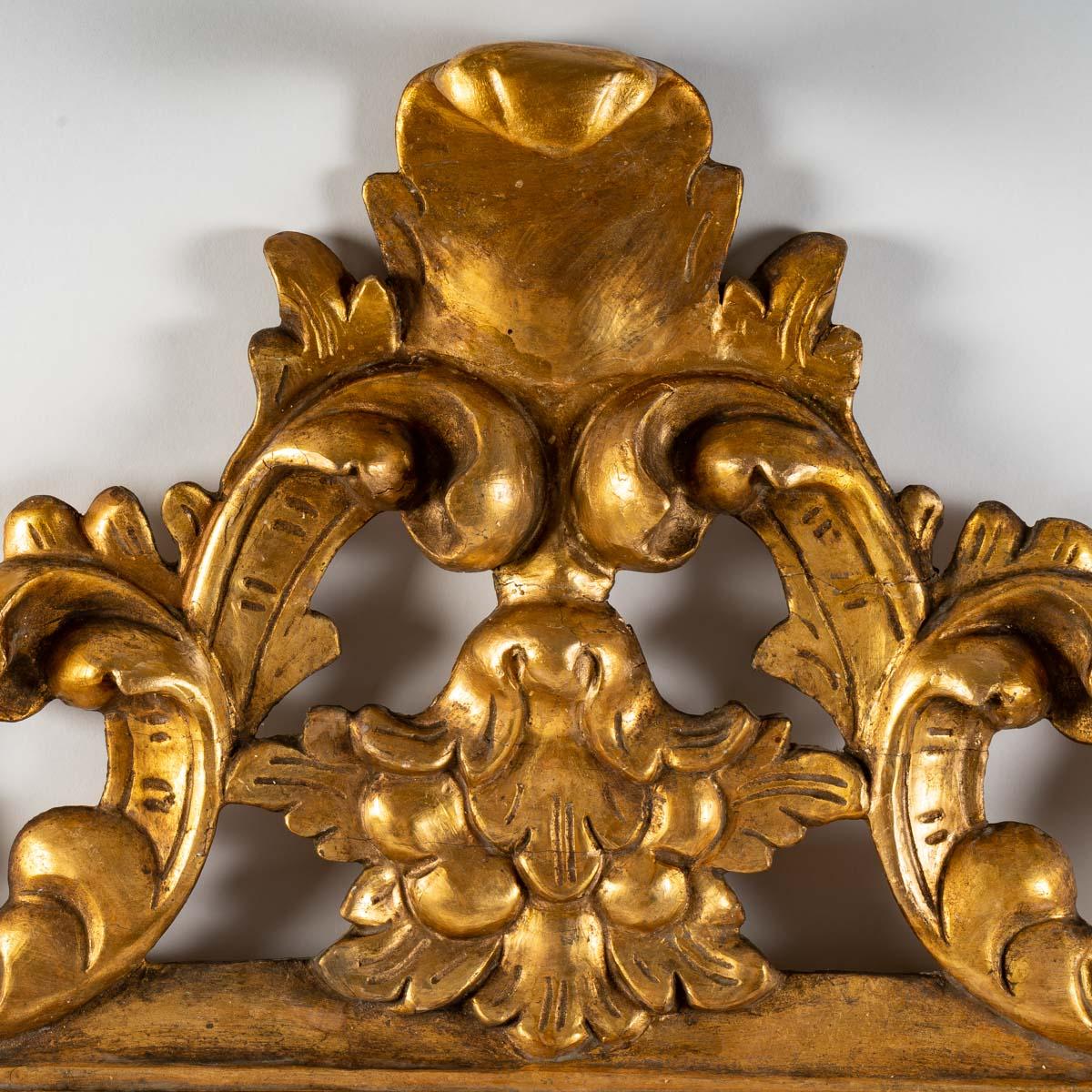 Napoleon III Italian Mirror in Gilded Carved Wood For Sale
