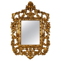 Italian Mirror in Gilded Carved Wood