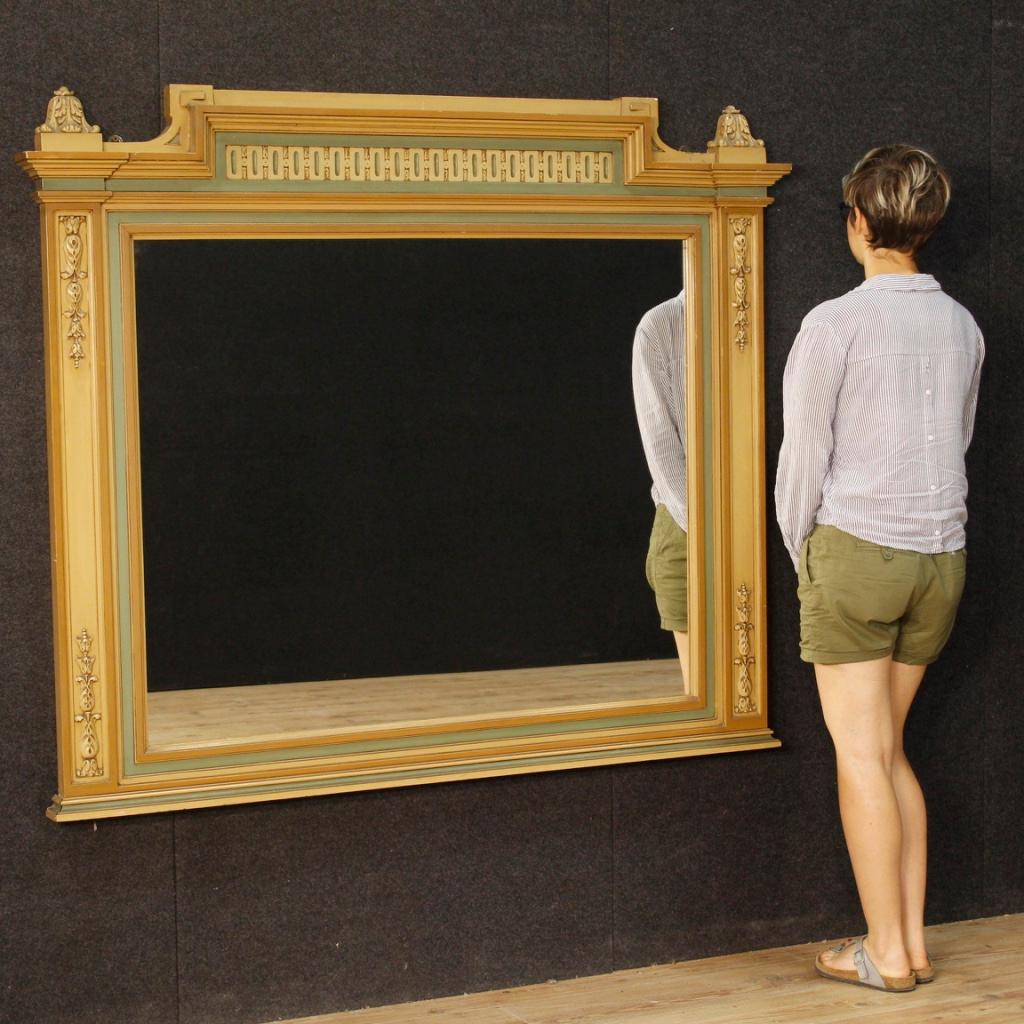 Italian Mirror in Painted Wood in Louis XVI Style from 20th Century 8