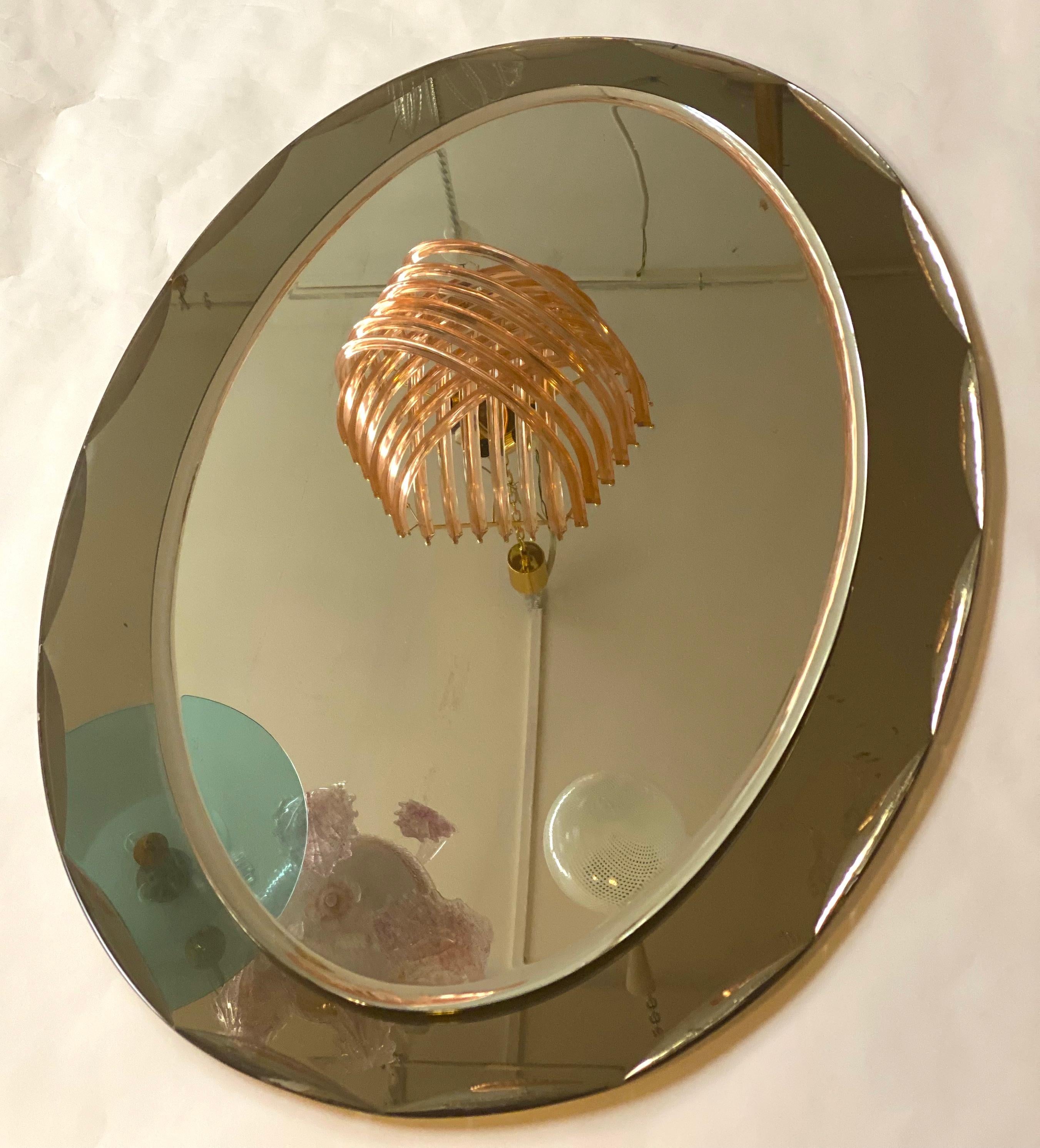 Italian Mirror in the Style of Fontana Arte, 1970s In Good Condition For Sale In Rome, IT