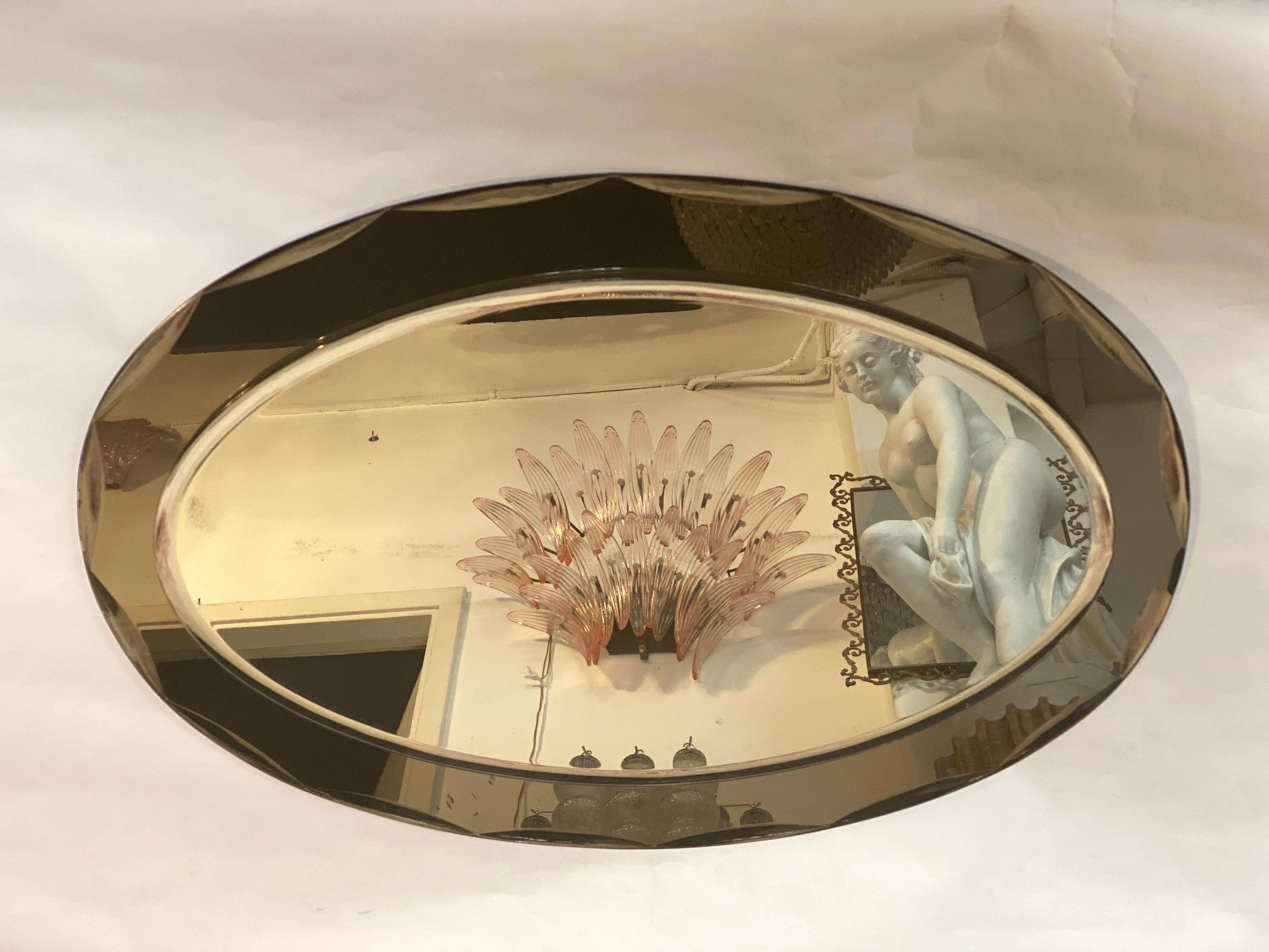 Italienischer italienischer Spiegel im Stil von Fontana Arte, 1970er Jahre (20. Jahrhundert) im Angebot