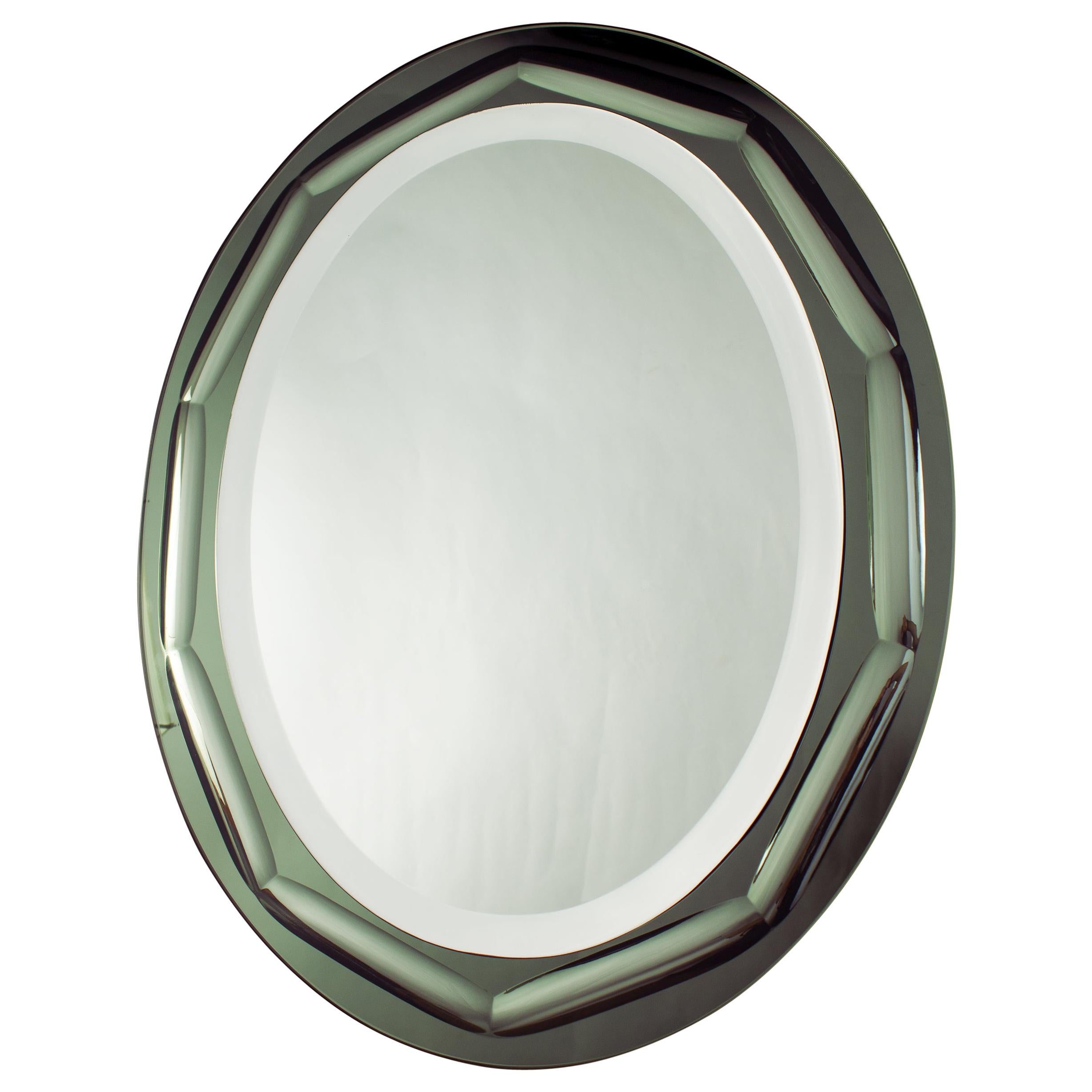 Italian Mirror in the Style of Fontana Arte, 1970s
