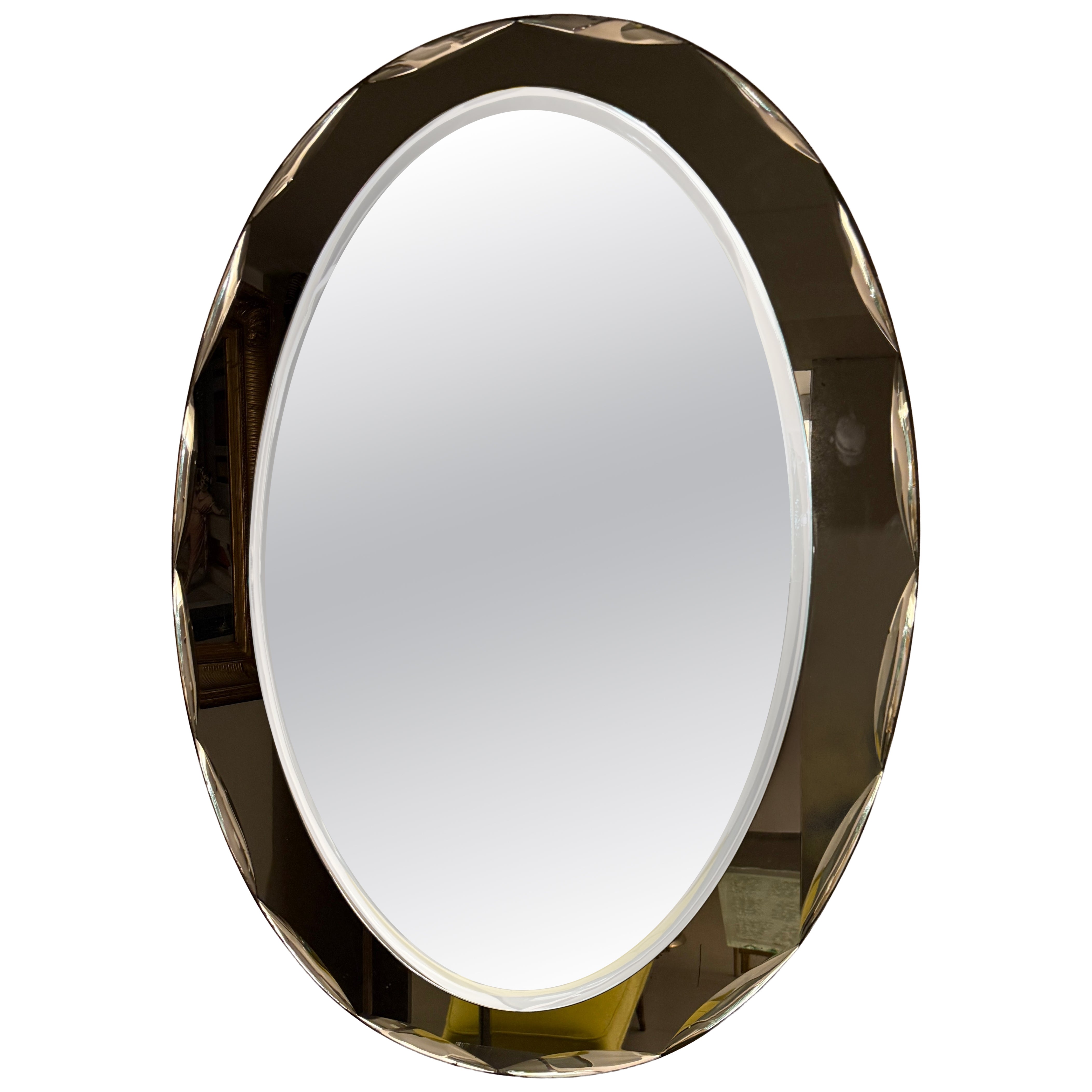 Italian Mirror in the Style of Fontana Arte, 1970s