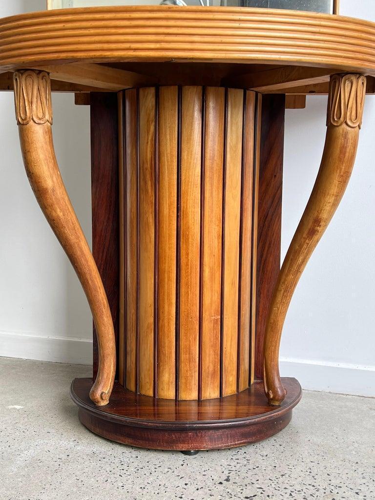Italian Mirror Timber Console Attributed to Osvaldo Borsani 1950 For Sale 4