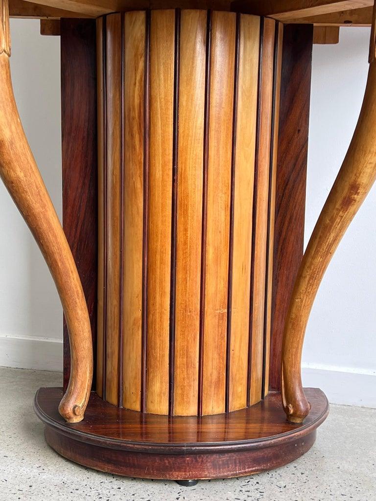 Italian Mirror Timber Console Attributed to Osvaldo Borsani 1950 For Sale 5