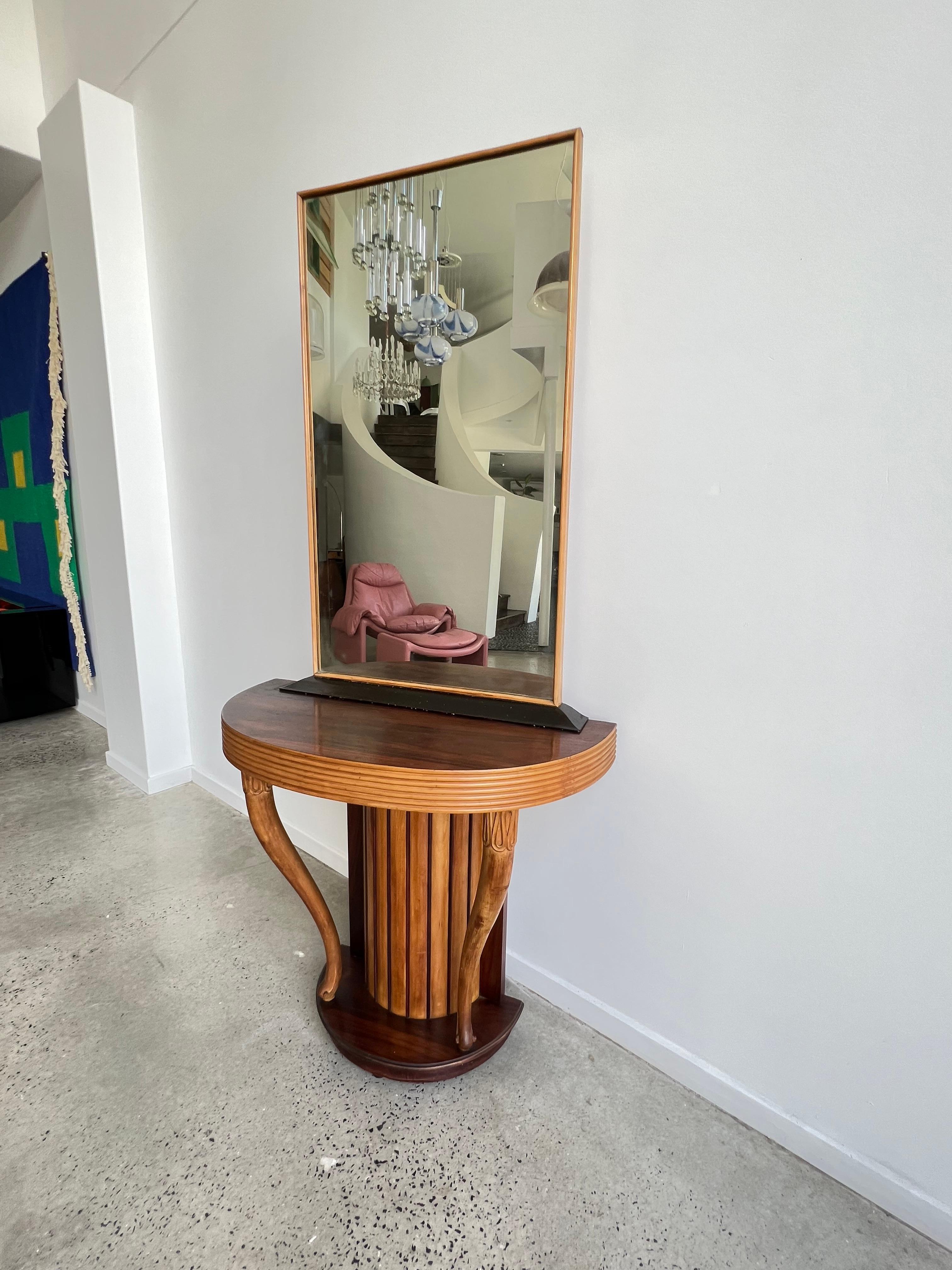 Italian Mirror Timber Console by Osvaldo Borsani 1950 For Sale 5