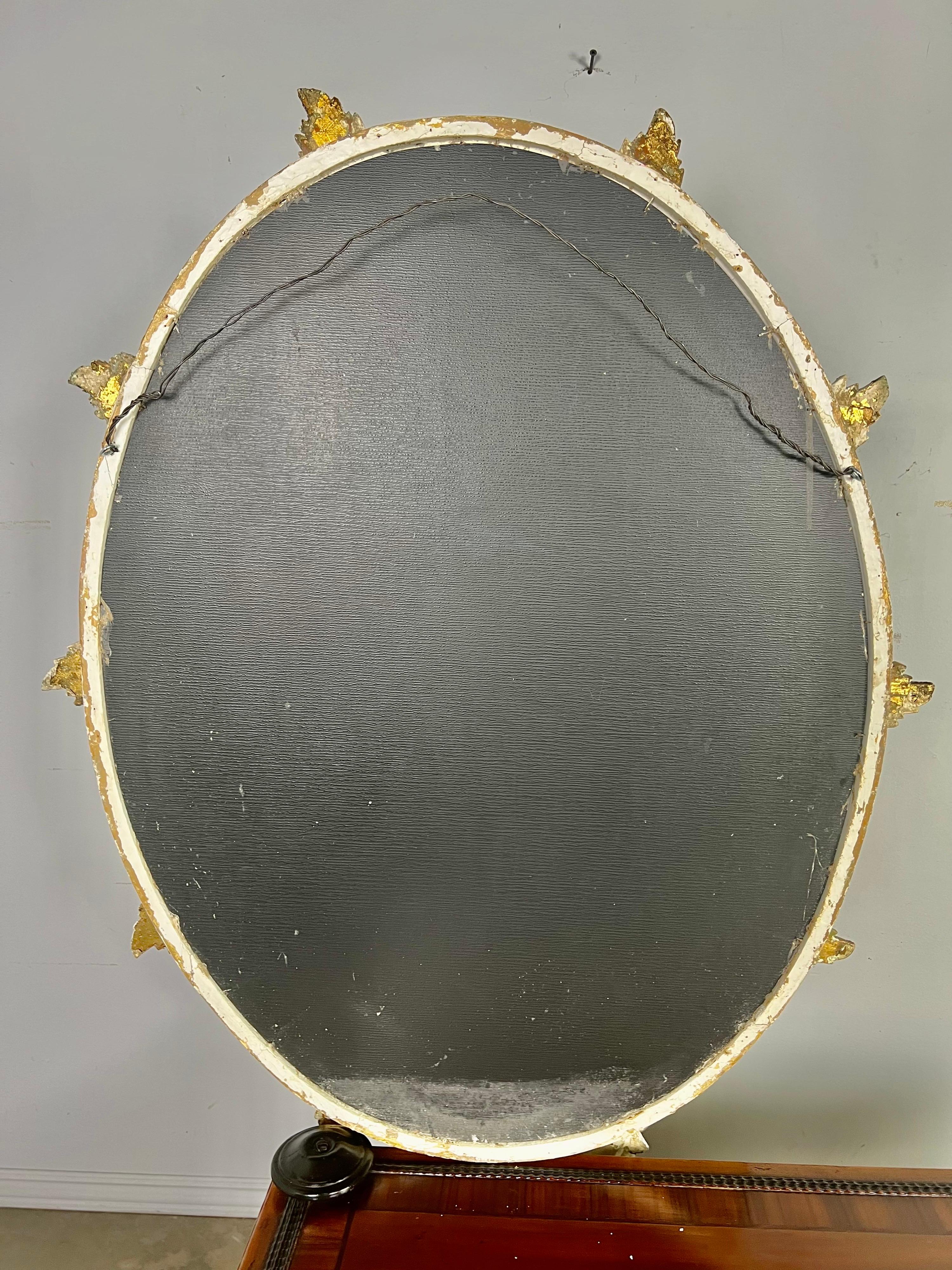  Italian Mirror w/ Leaves C. 1930 For Sale 5