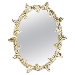 Miroir italien avec feuilles, vers 1930