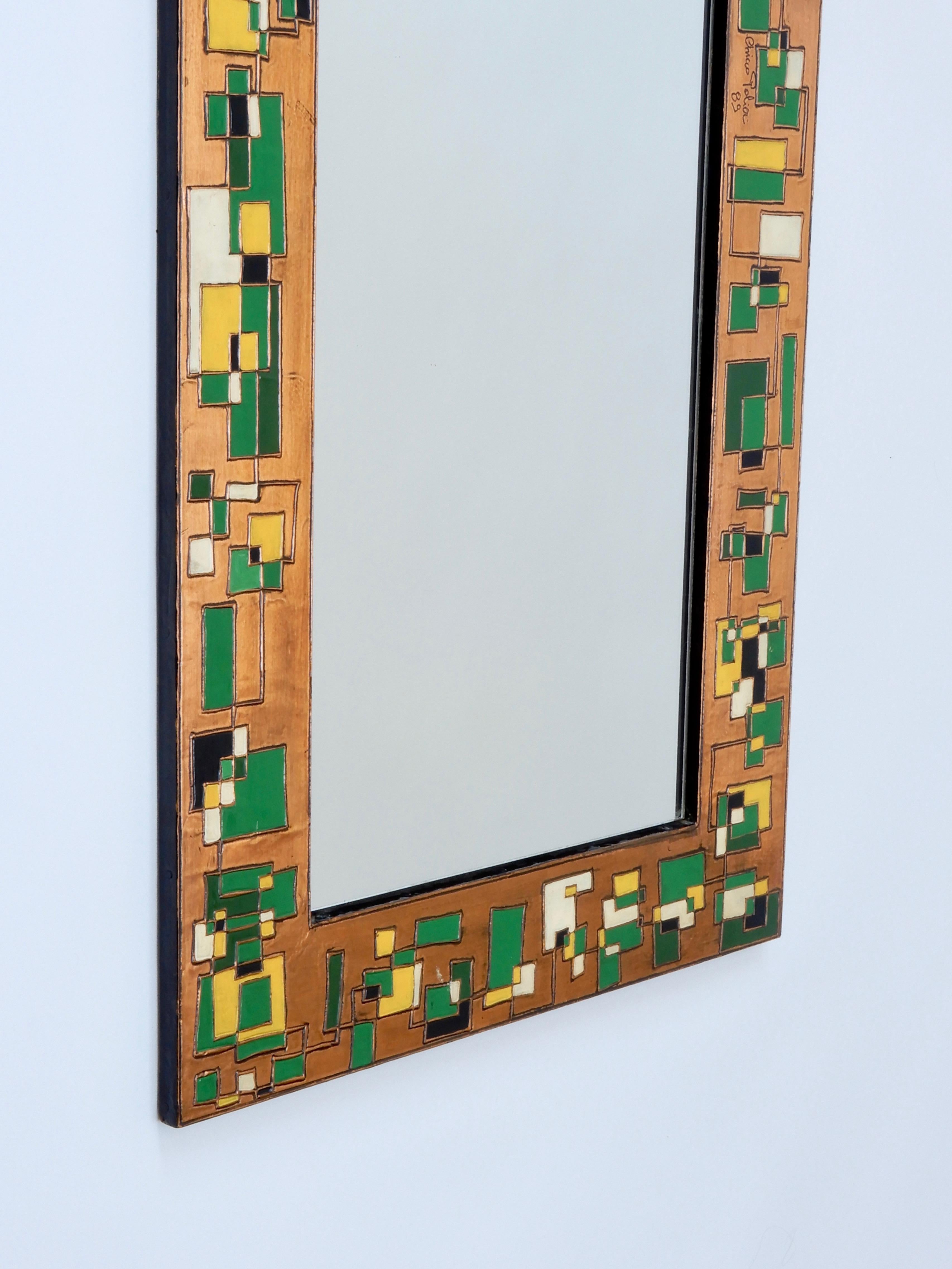 coloured mirror frame