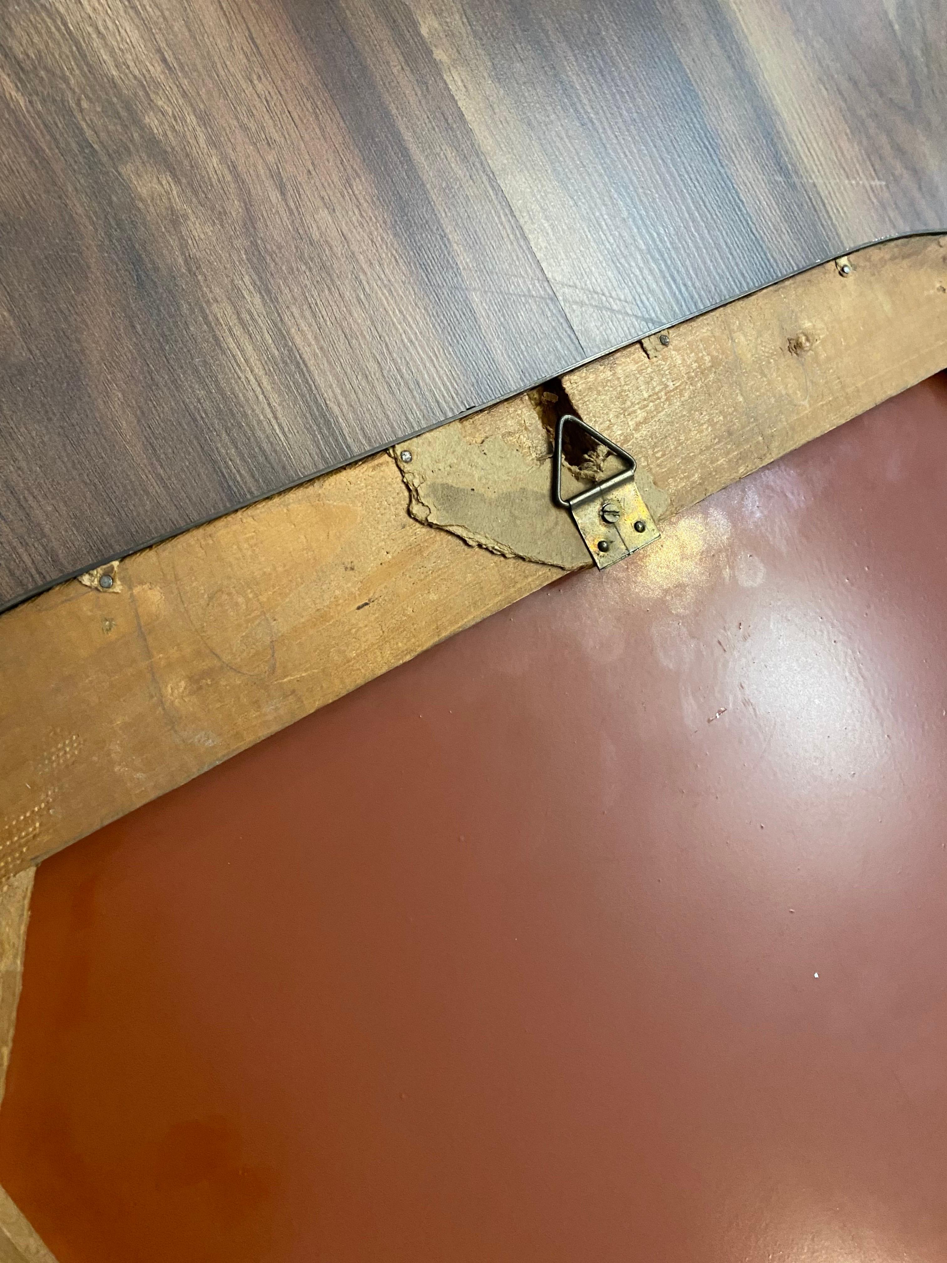 Italian Mirror with brass frame from the 1950s In Good Condition For Sale In Vigevano, PV