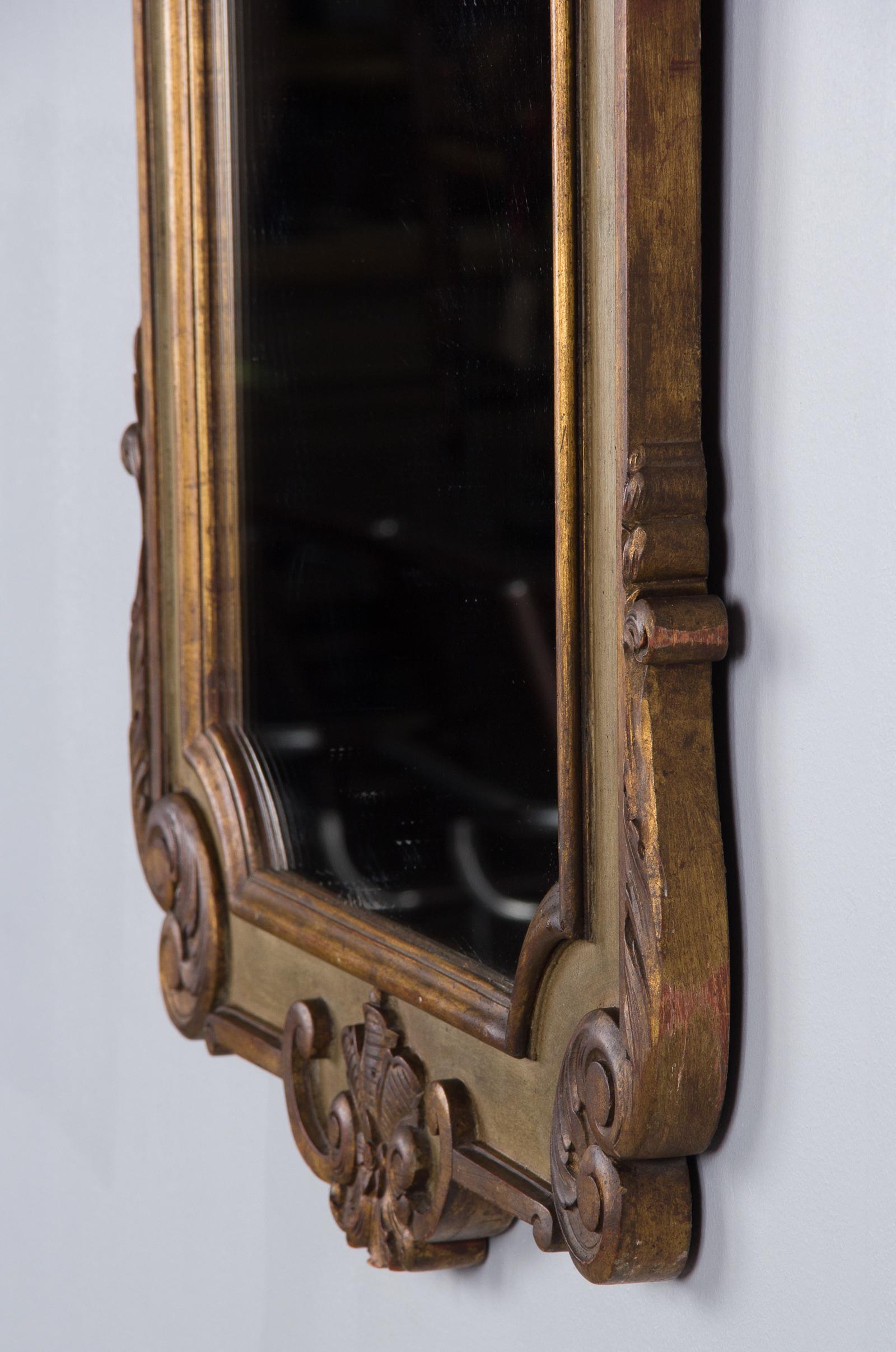 Midcentury Rococo Revival Italian Mirror with Painted Wooden Frame 8