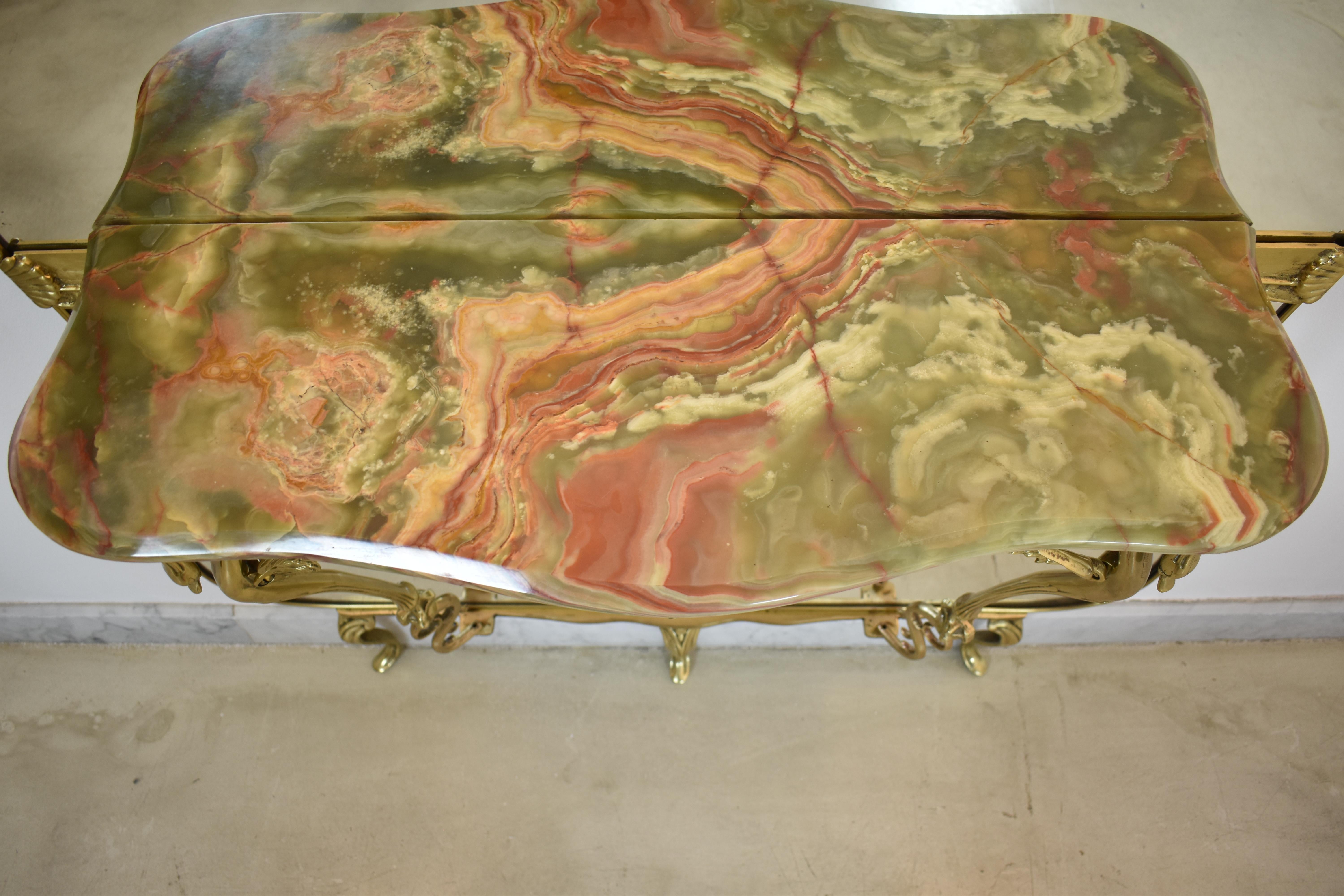 Italian Mirrored Console in Style of Hollywood Regency, 1950s For Sale 6