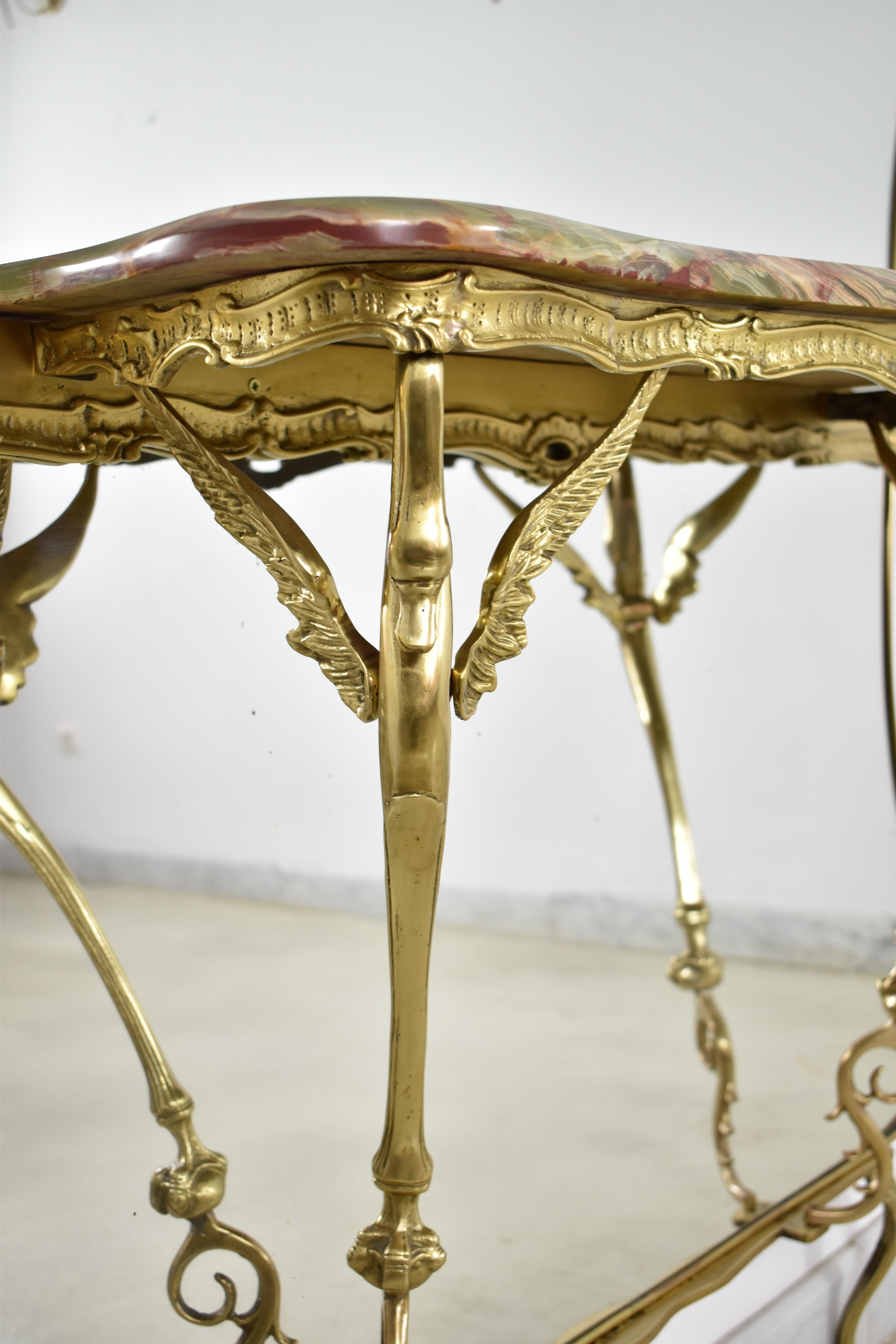 Italian Mirrored Console in Style of Hollywood Regency, 1950s For Sale 4