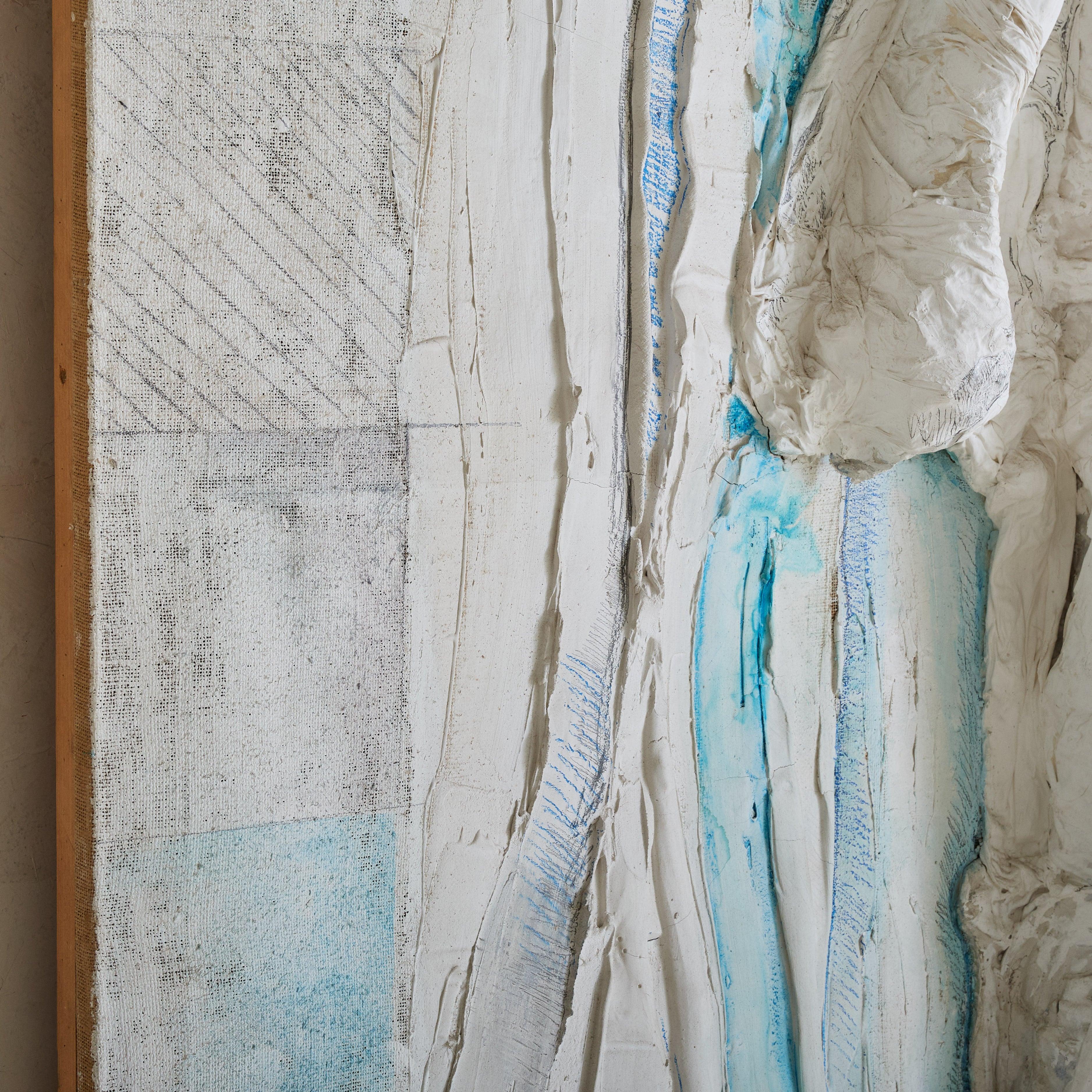 Italienisches Mixed-Media-Kunstwerk auf Leinwand von Silvia Rizzo, 1983 (Ende des 20. Jahrhunderts) im Angebot
