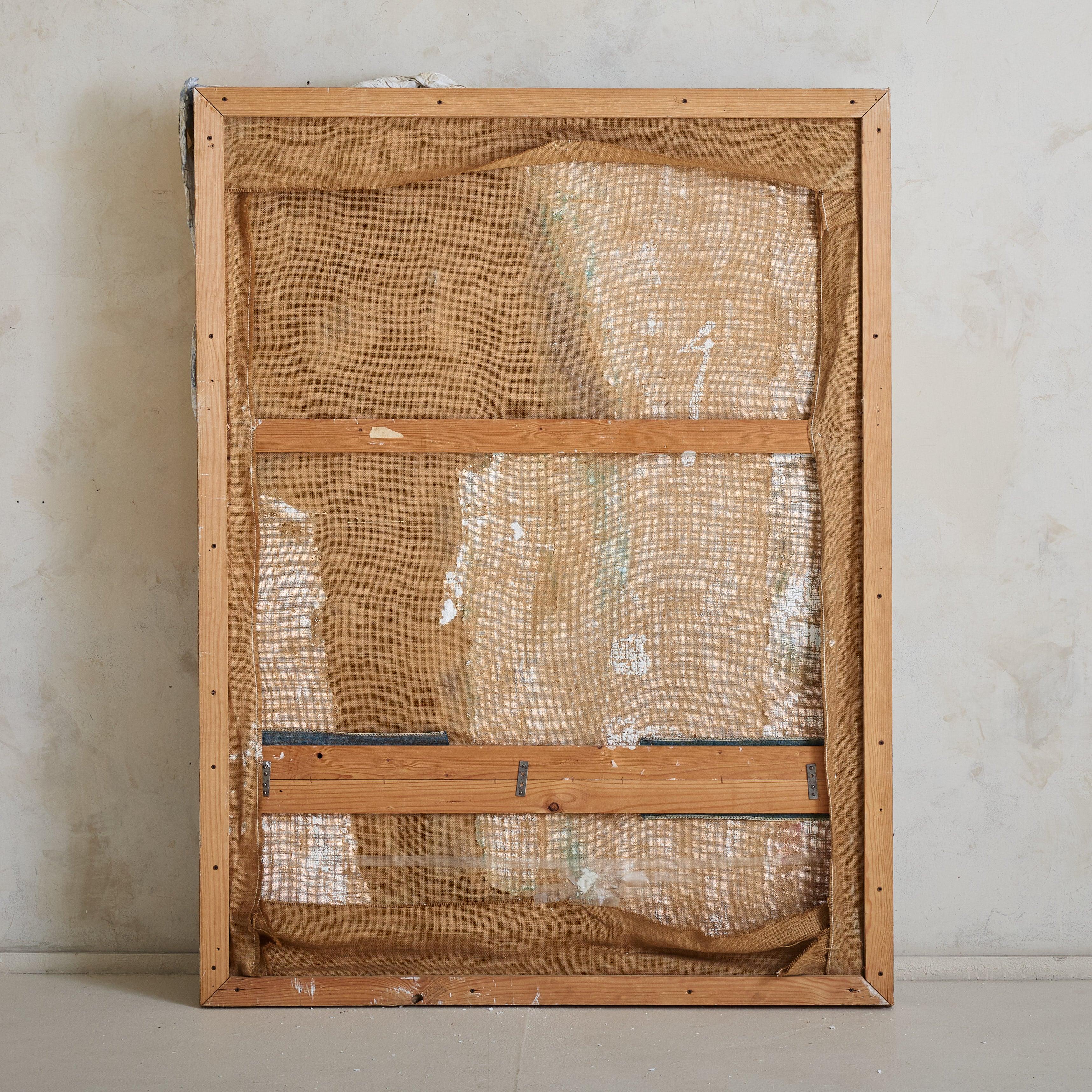 Italienisches Mixed-Media-Kunstwerk auf Leinwand von Silvia Rizzo, 1983 im Angebot 3