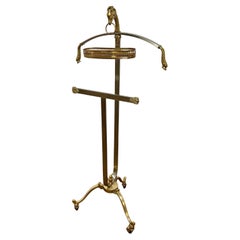 Italian Mixed Metal Valet Stand With Horse and Hooves Motif Circa 1960s