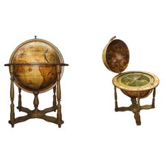 Italian Mobile Bar Globe, End 19th / Early 20th Century
