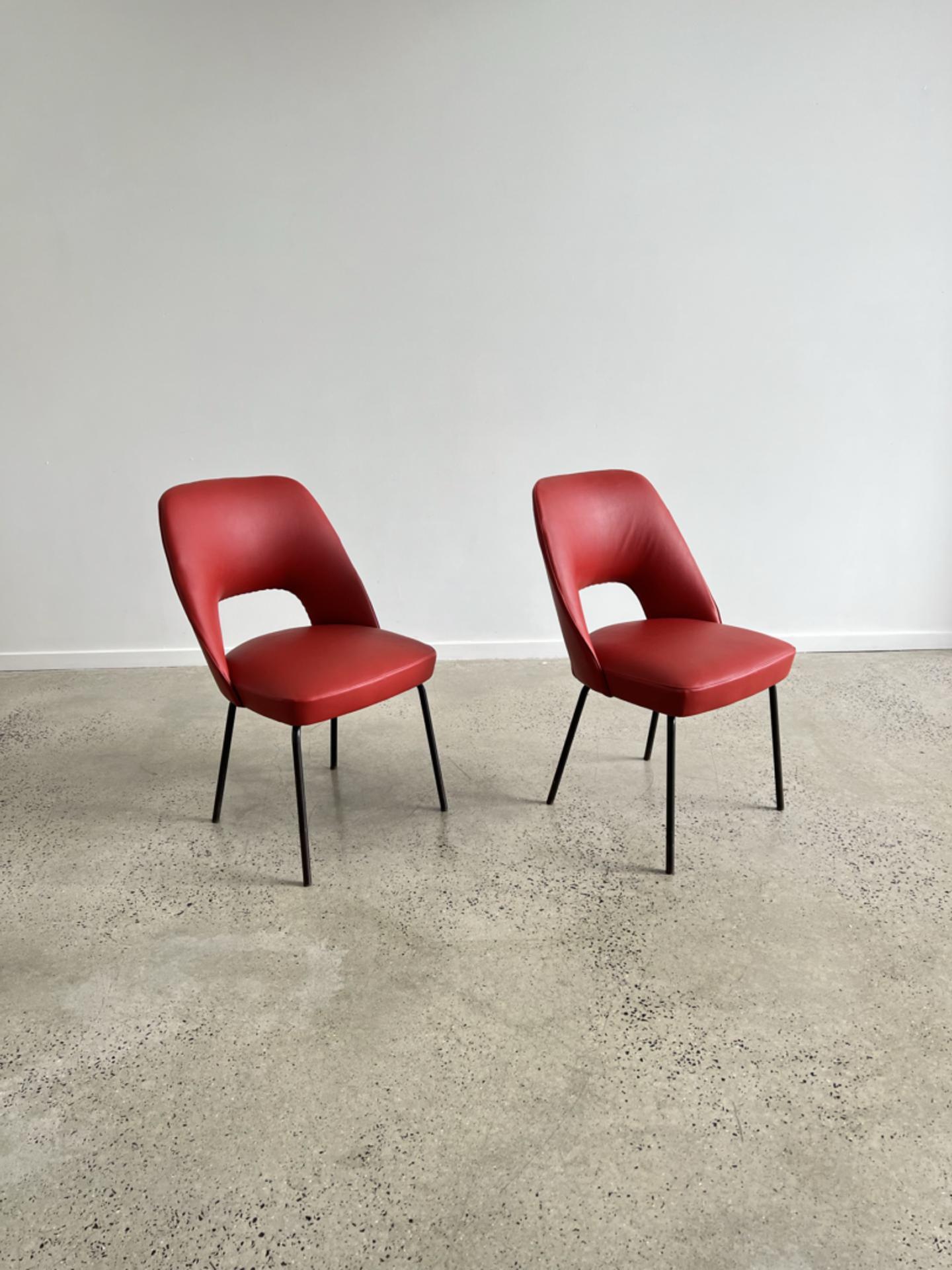 Mobiltecnica chaises italiennes en cuir Torino en vente 5