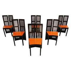 Italienisches Modell Lubekka-Esszimmerstühle von Andrea Branzi für Cassina:: 1990er Jahre 6er-Set