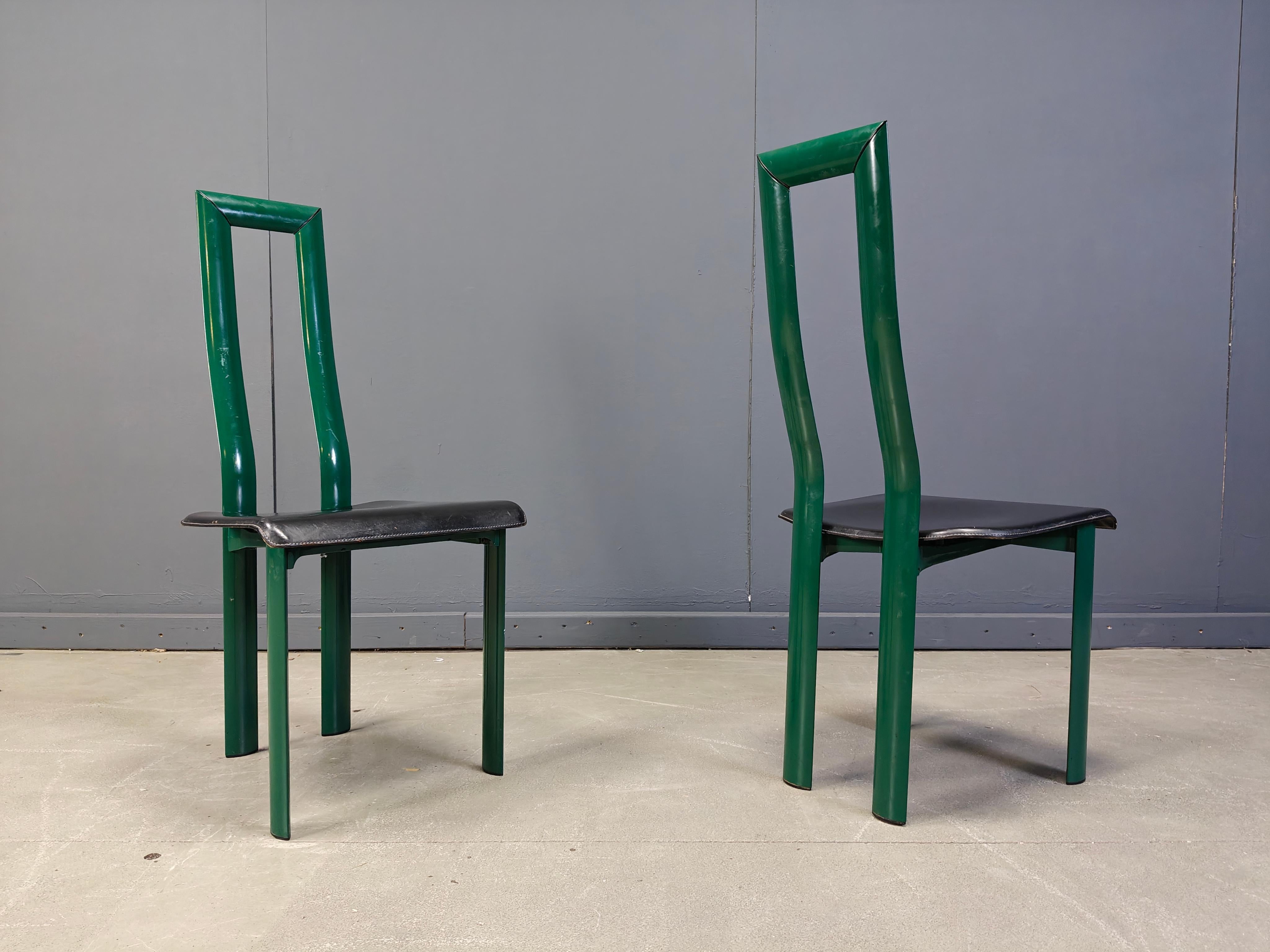 Italienische Regia-Esszimmerstühle, Modell, von Antonello Mosca für Ycami, 1980er Jahre, 6er-Set im Angebot 6