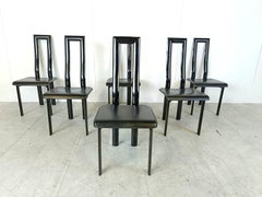Sedie da pranzo italiane Model Regia di Antonello Mosca per Ycami, anni '80, Set di 6