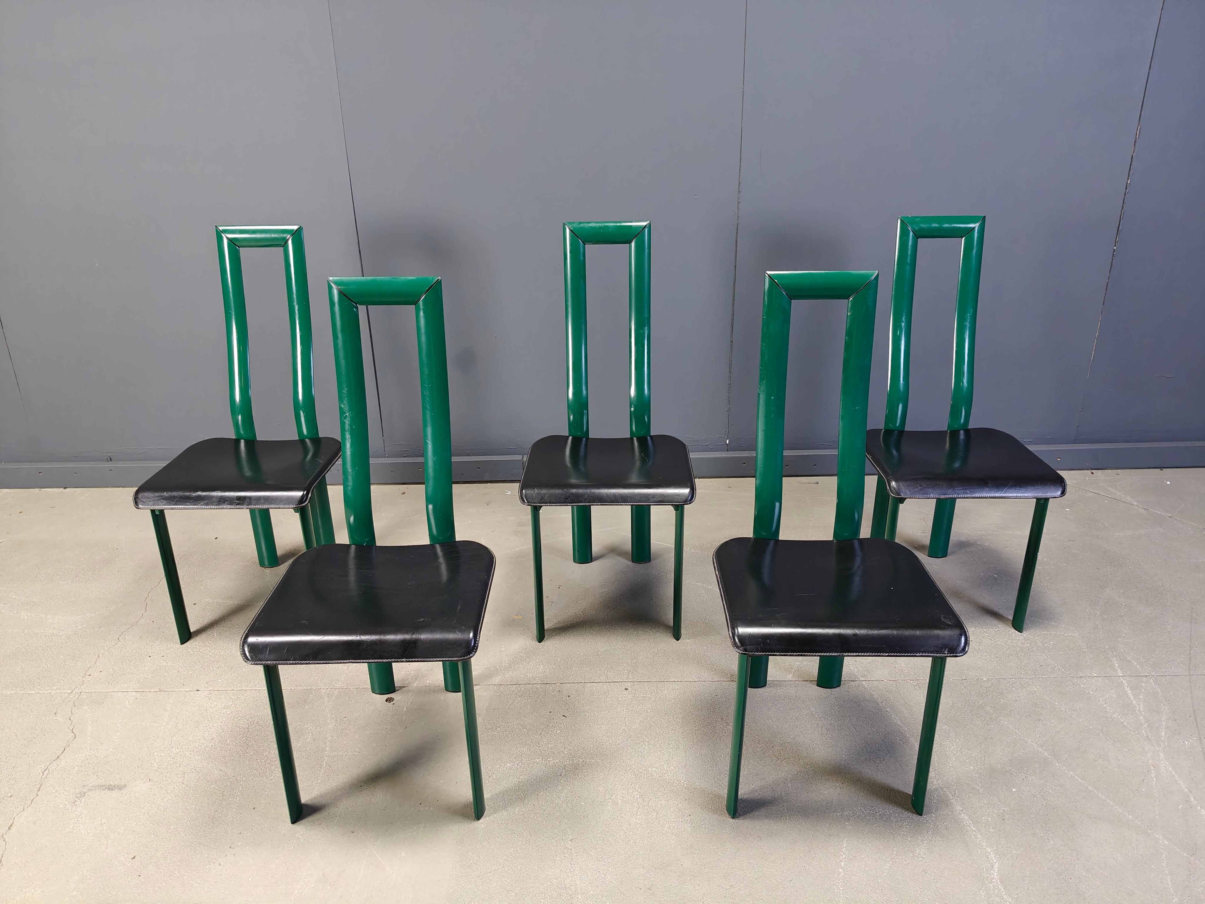 Italienische Regia-Esszimmerstühle, Modell, von Antonello Mosca für Ycami, 1980er Jahre, 6er-Set im Angebot 1