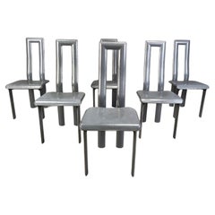 Sillas de comedor italianas Modelo Regia de Antonello Mosca para Ycami, años 80, set de 6