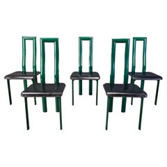 Italian Model Regia Dining Chairs by Antonello Mosca for Ycami, 1980s, Set of 6 Italian Model Regia Dining Chairs by Antonello Mosca for Ycami, 1980s, Set of 6