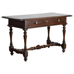 Italian, Modena, LXIV Period Walnut 1-Drawer Writing Table, 2ndq. 18th century