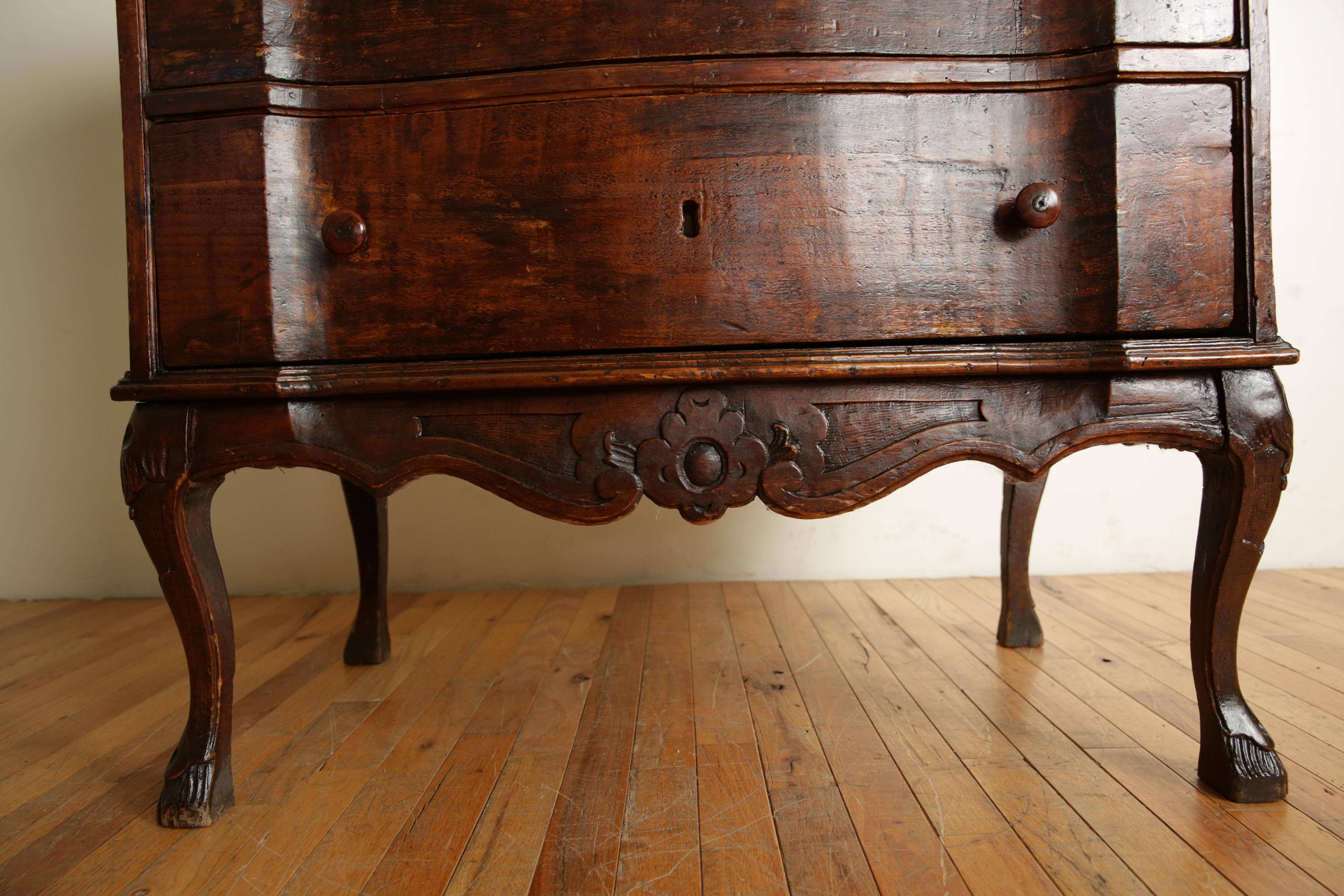 Italian, Modena, Rococo Period Painted Abete-Wood 3-Drawer Commode, mid ...