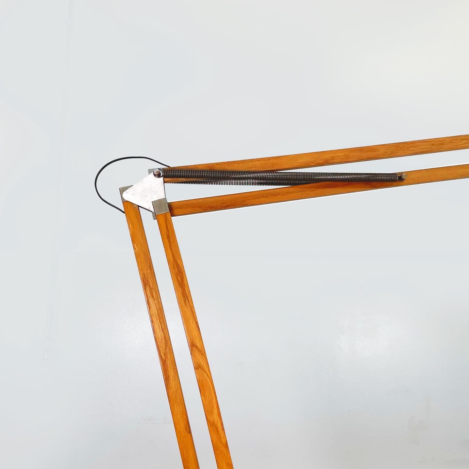 Italian Modern 21st Century Wooden and Iron Floor Lamp Golia, 2000s For Sale 4