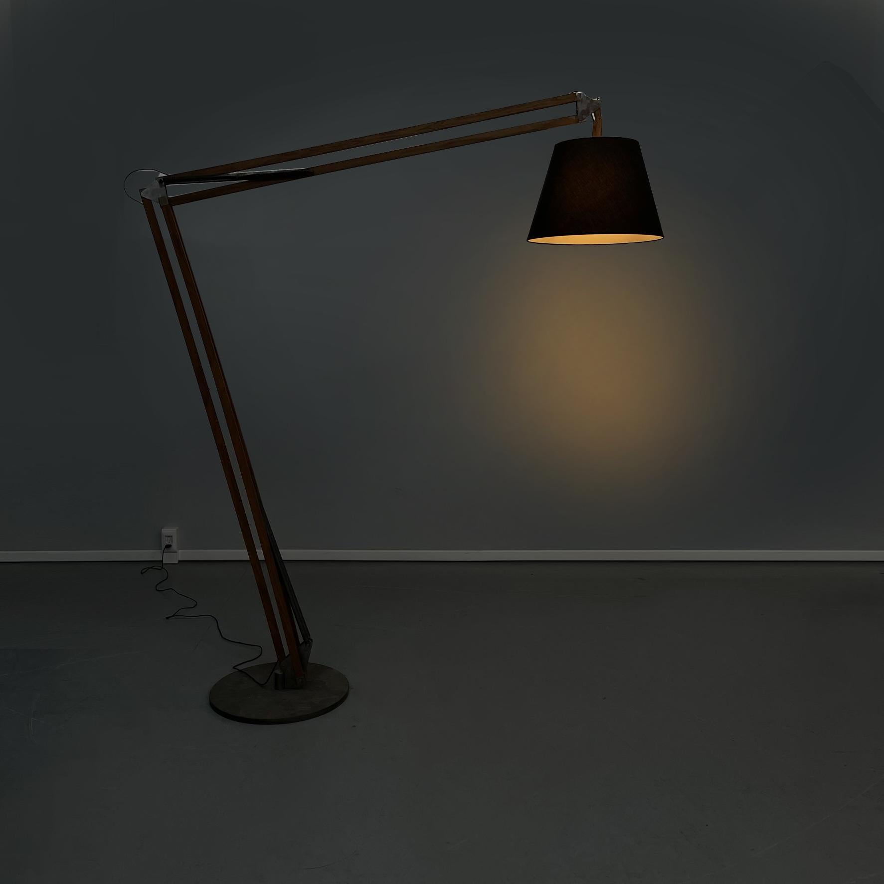 Post-Modern Italian Modern 21st Century Wooden and Iron Floor Lamp Golia, 2000s For Sale