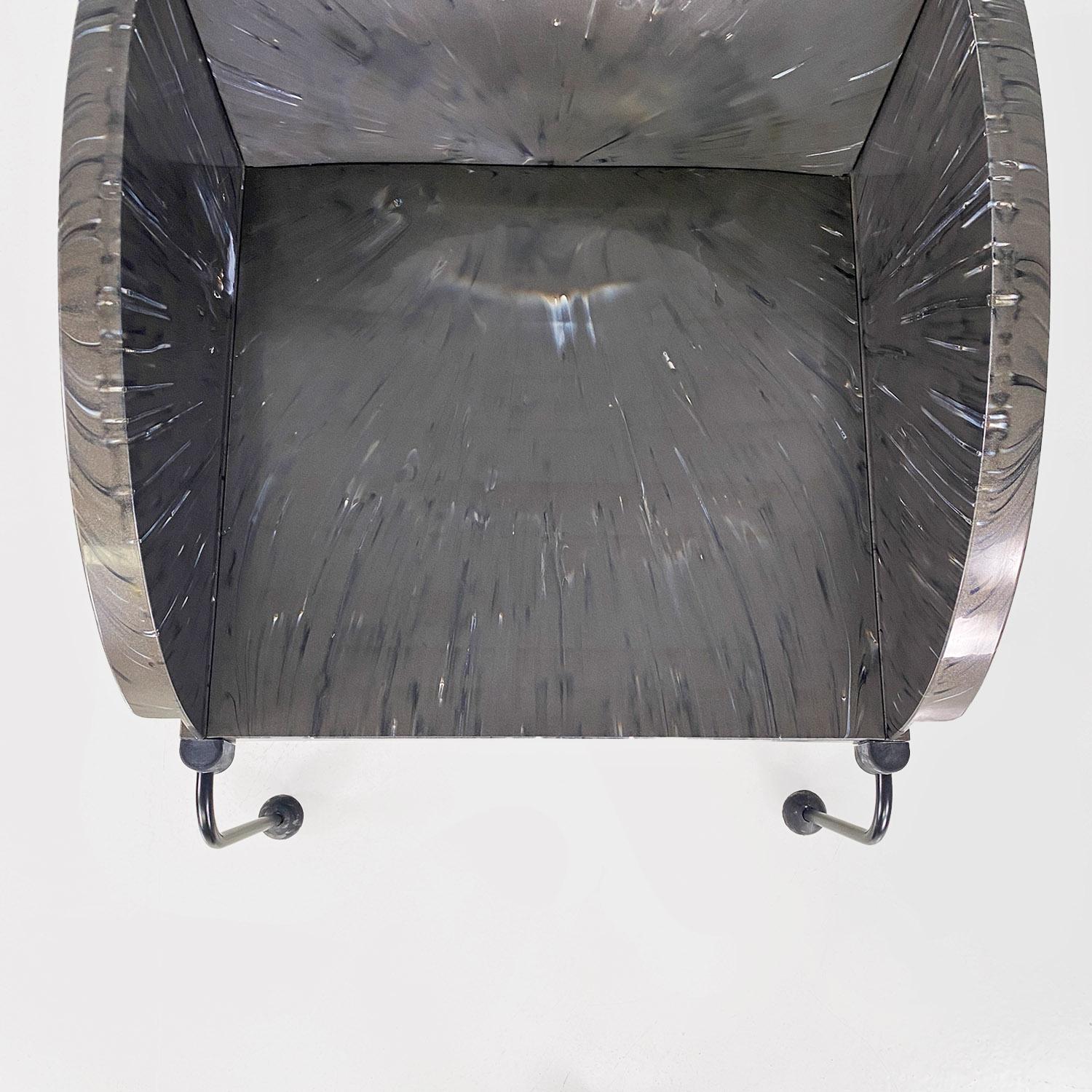 Italian modern 4841 black armchair by Anna Castelli Ferreri for Kartell, 1980s For Sale 8