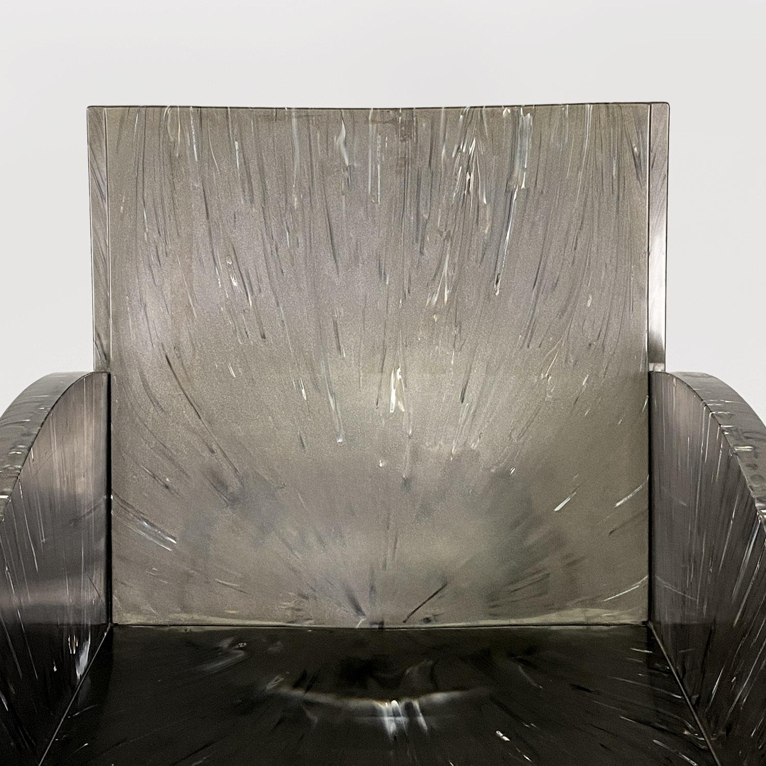 Italian modern 4841 black armchair by Anna Castelli Ferreri for Kartell, 1980s For Sale 9