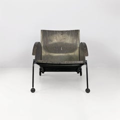 Italian modern 4841 black armchair by Anna Castelli Ferreri for Kartell, 1980s