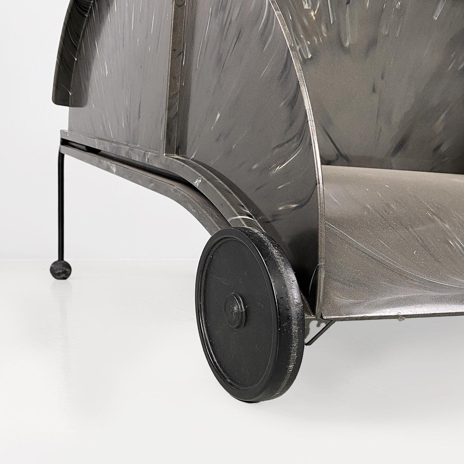 Italian modern 4841 black armchair by Anna Castelli Ferreri for Kartell, 1980s For Sale 2