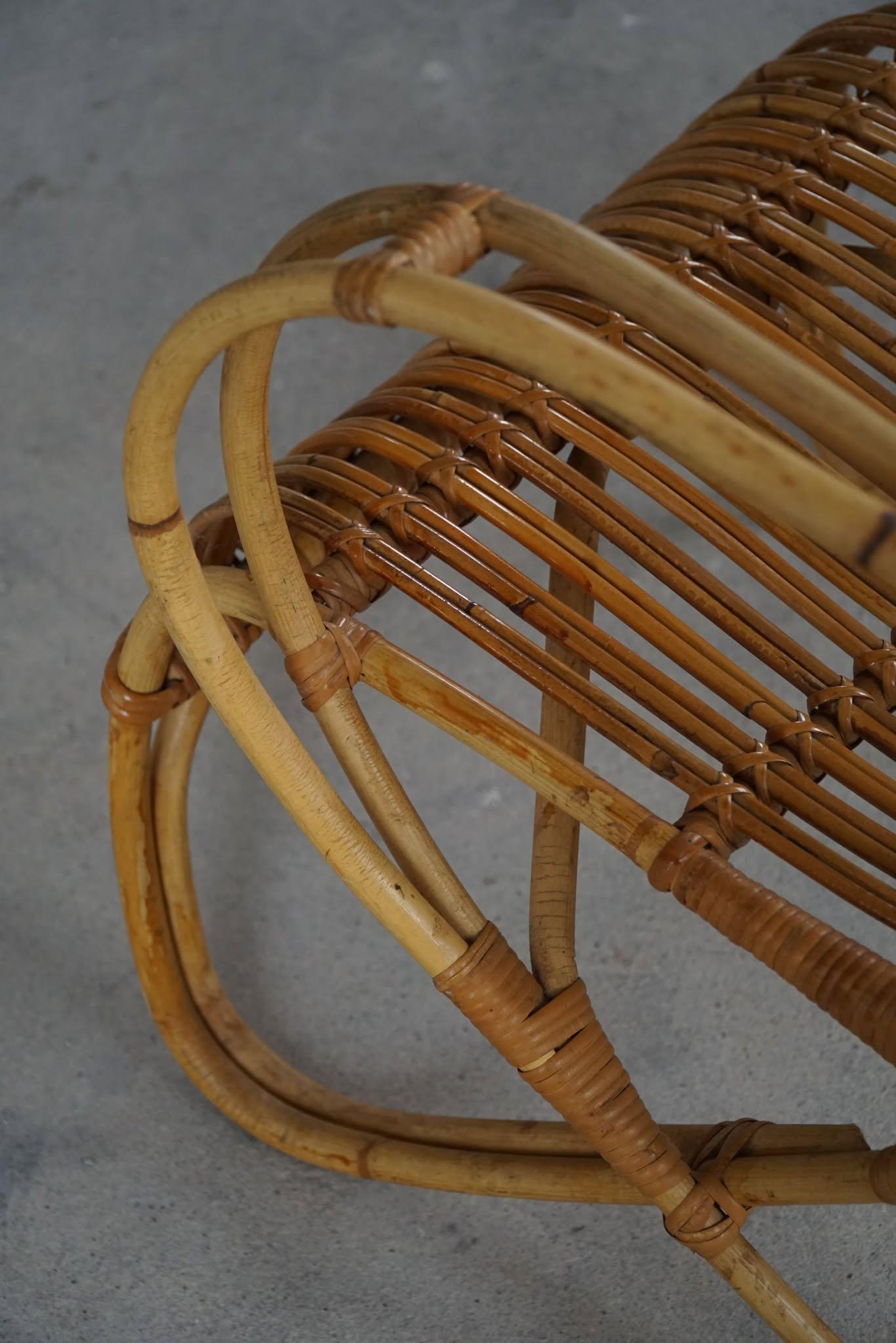 Modernismo italiano, Pareja de sillones de bambú, Mid Century Modern, Años 60 en venta 4