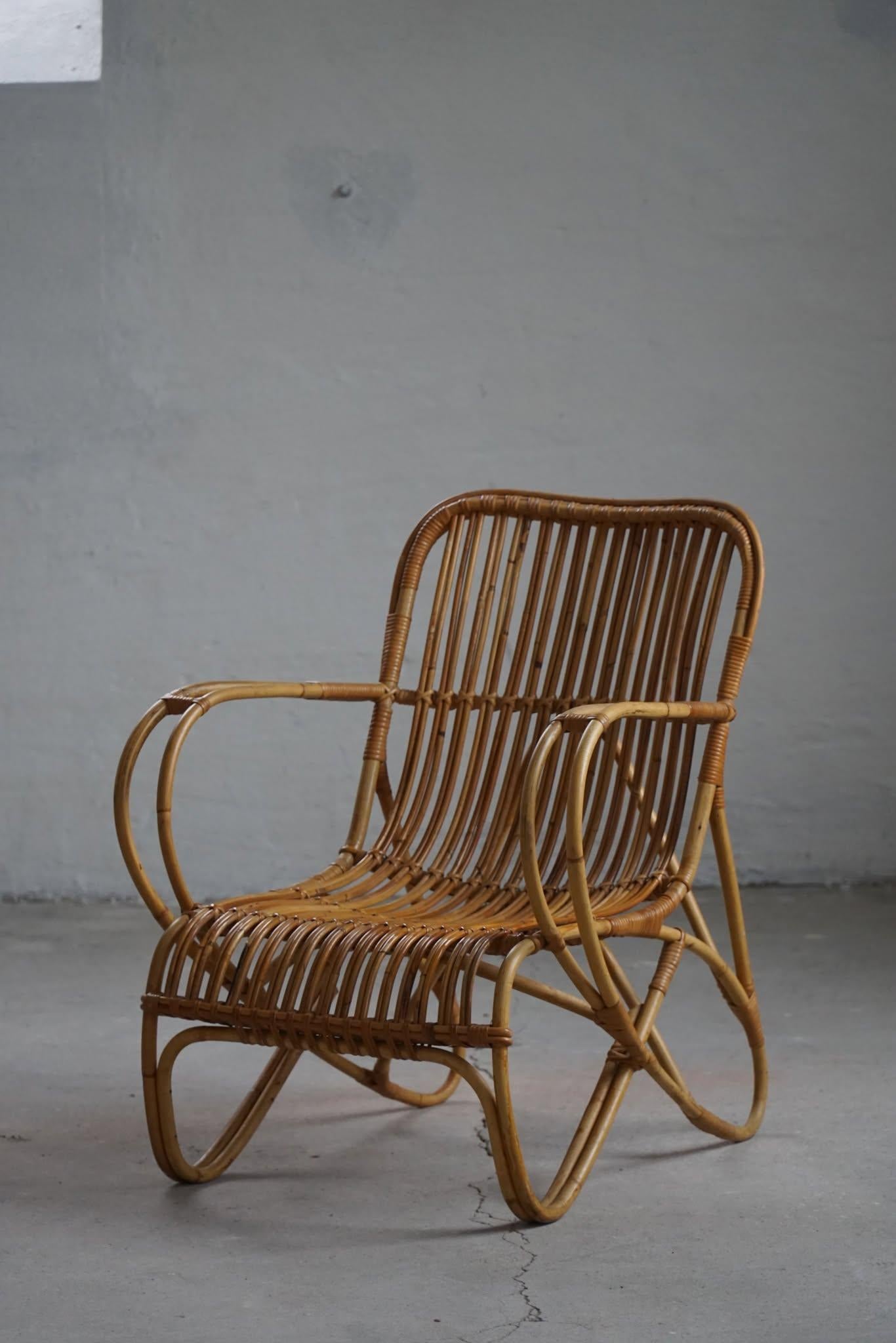 Modernismo italiano, Pareja de sillones de bambú, Mid Century Modern, Años 60 en venta 8
