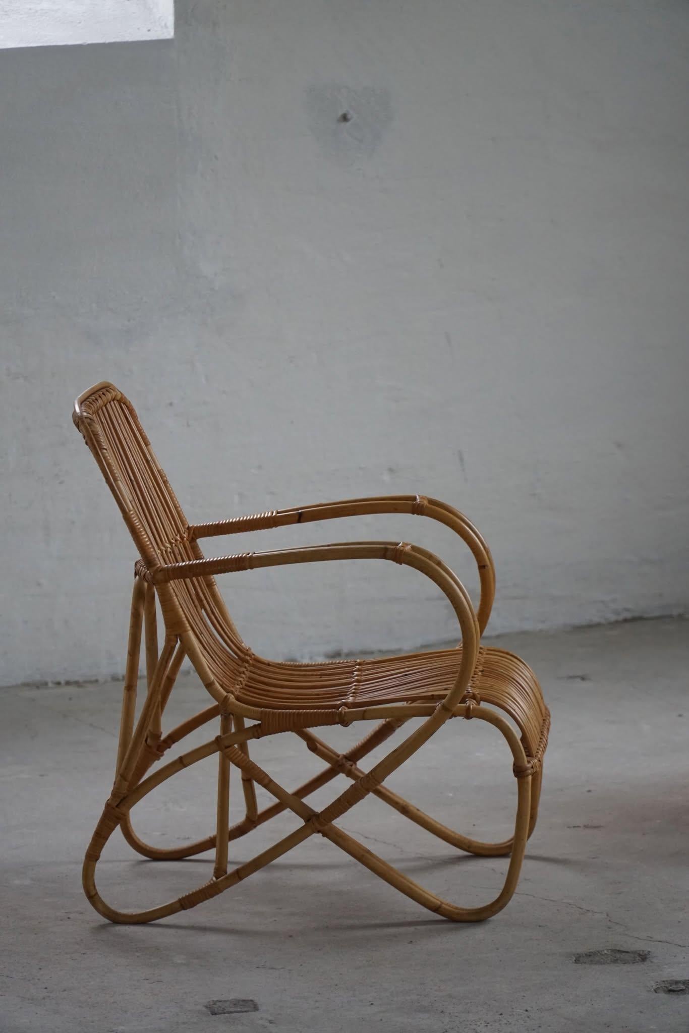 Modernismo italiano, Pareja de sillones de bambú, Mid Century Modern, Años 60 en venta 9