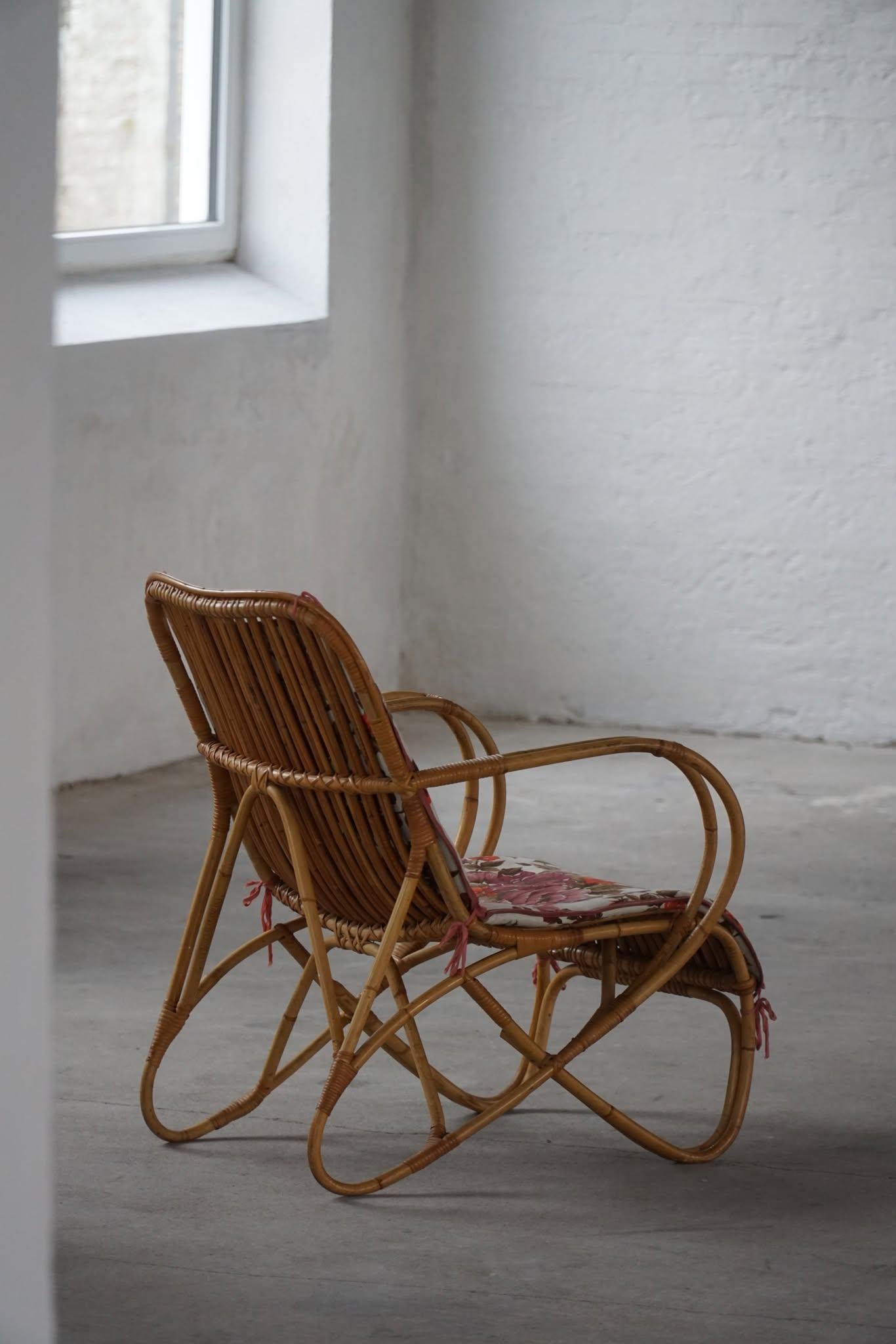 Modernismo italiano, Pareja de sillones de bambú, Mid Century Modern, Años 60 en venta 11