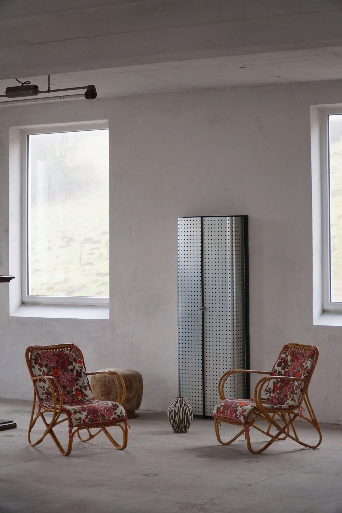 Modernismo italiano, Pareja de sillones de bambú, Mid Century Modern, Años 60 Moderno orgánico en venta