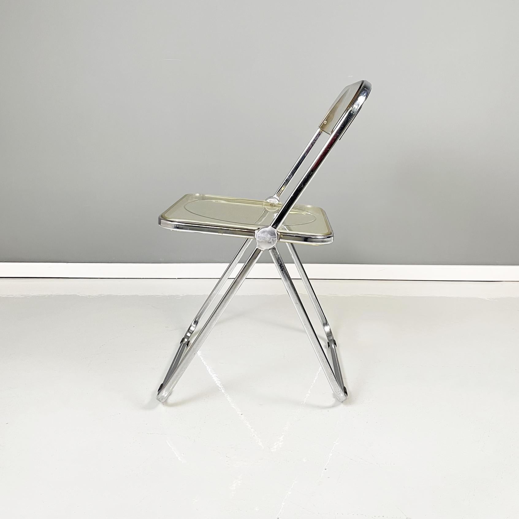 Italian Modern ABS Folding Chair Plia by Piretti Anonima Castelli, 1970s In Good Condition In MIlano, IT