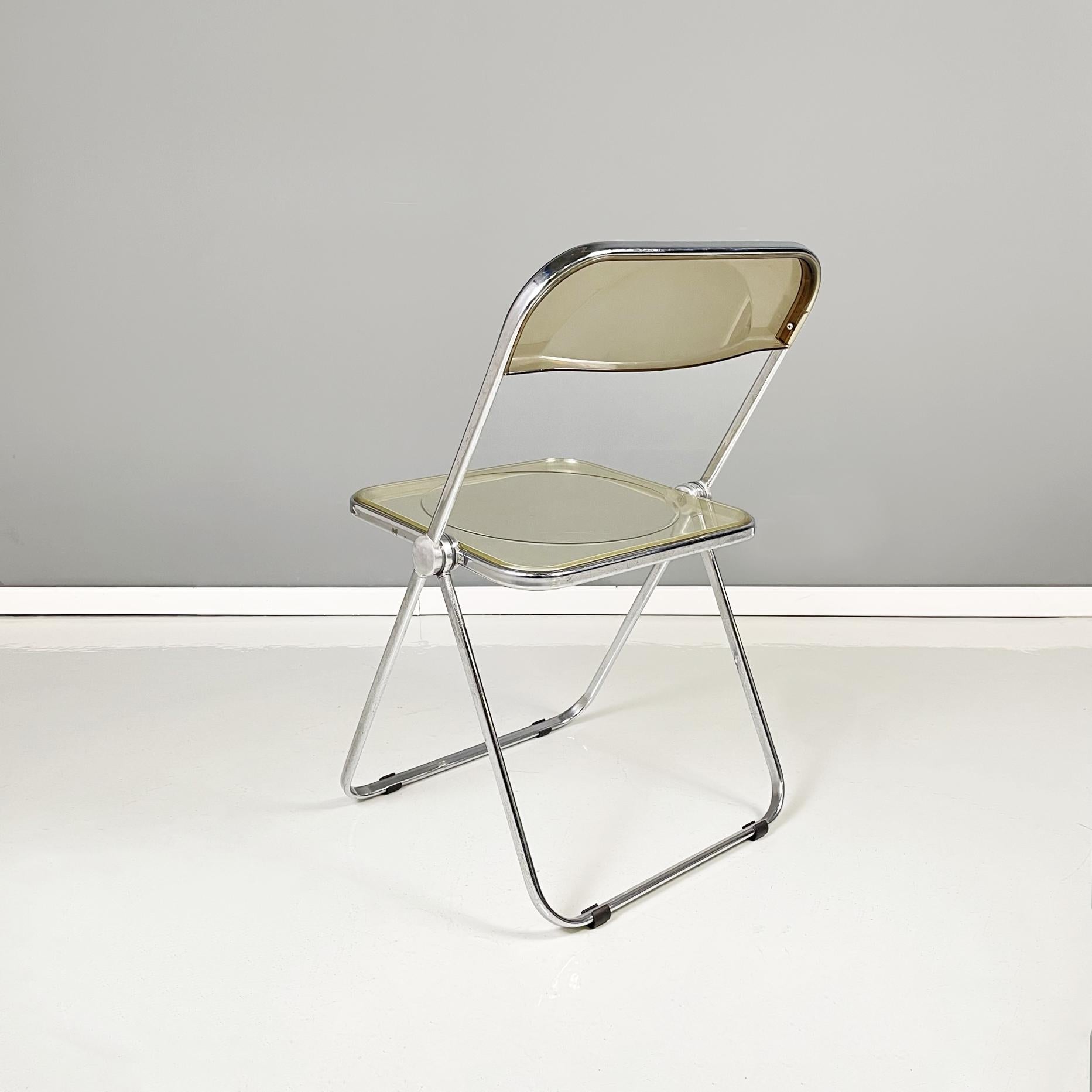 Late 20th Century Italian Modern ABS Folding Chair Plia by Piretti Anonima Castelli, 1970s