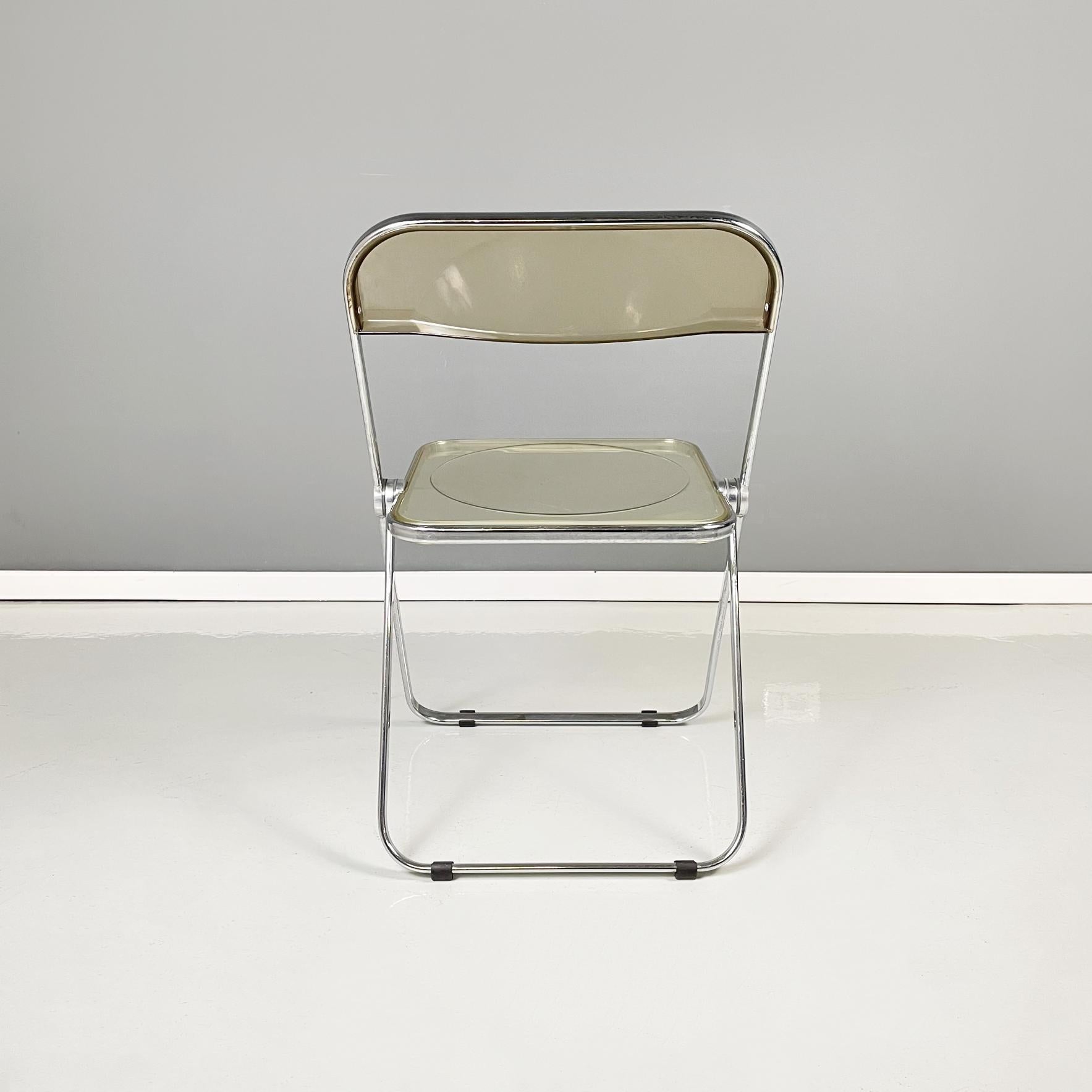 Plastic Italian Modern ABS Folding Chair Plia by Piretti Anonima Castelli, 1970s