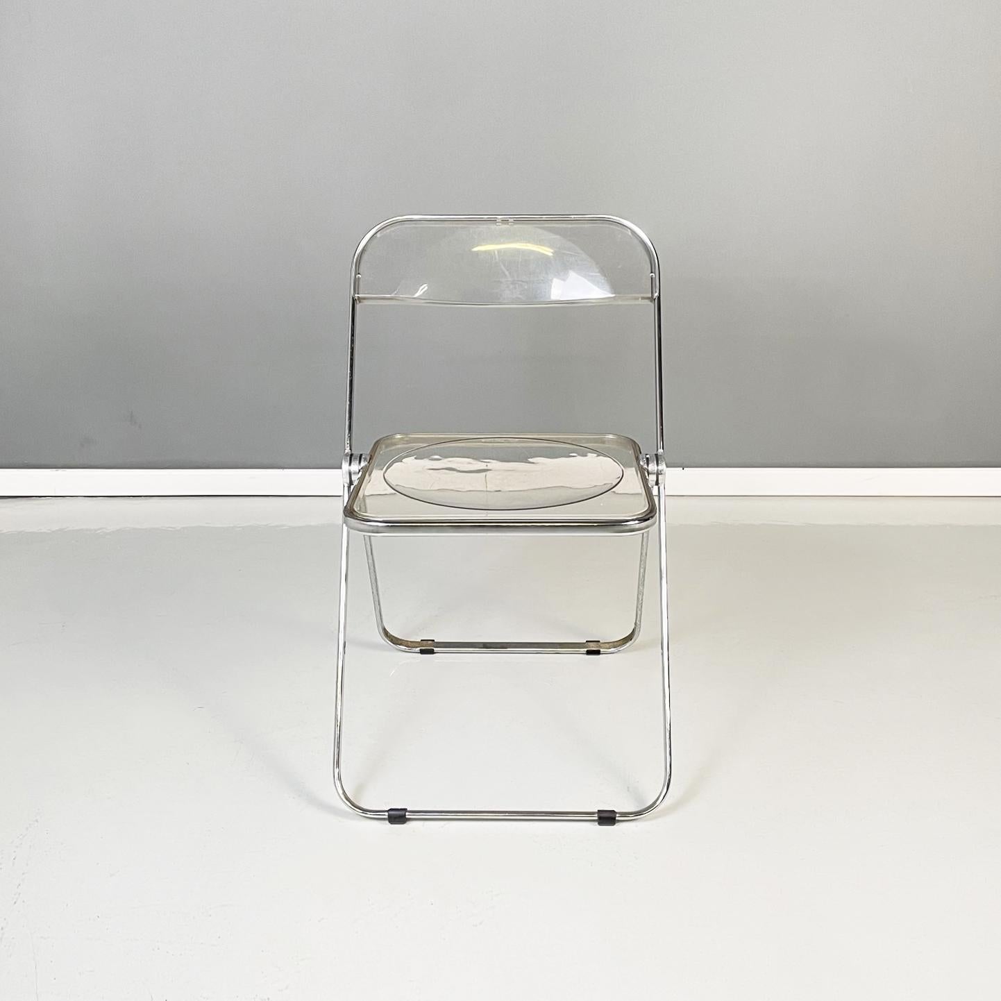 Modern Italian modern ABS Folding chairs Plia by Piretti for Anonima Castelli, 1970s