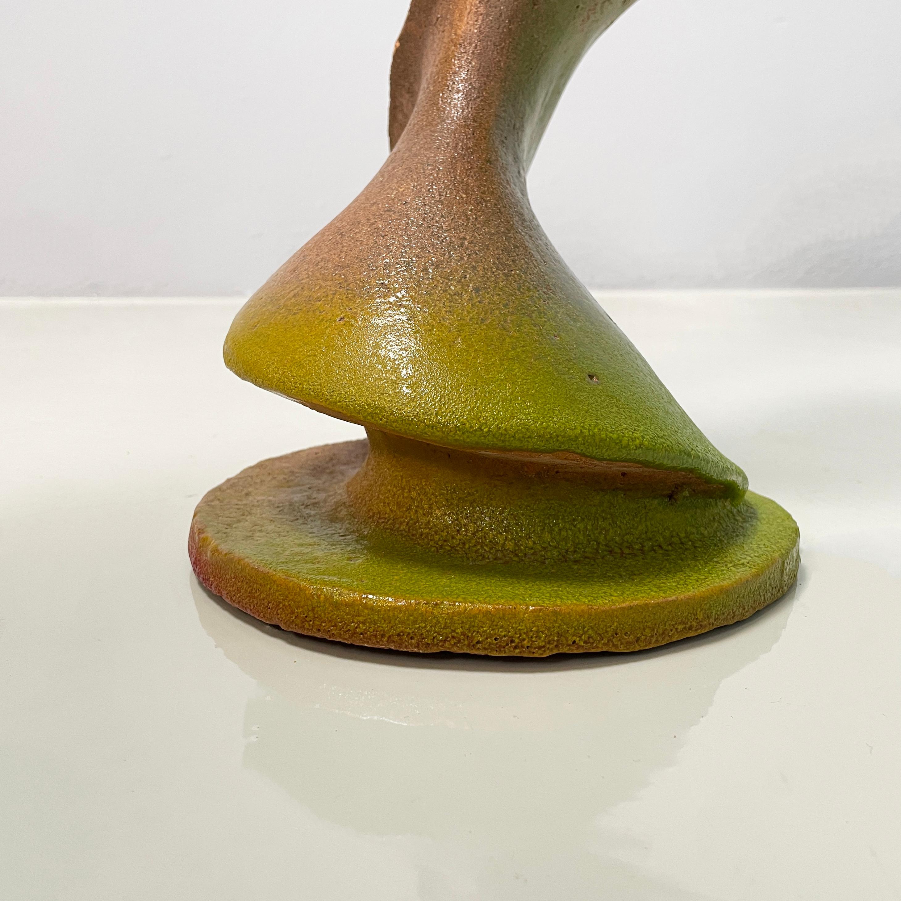 Italian modern abstract organic sculpture in terracotta, 1970s For Sale 6