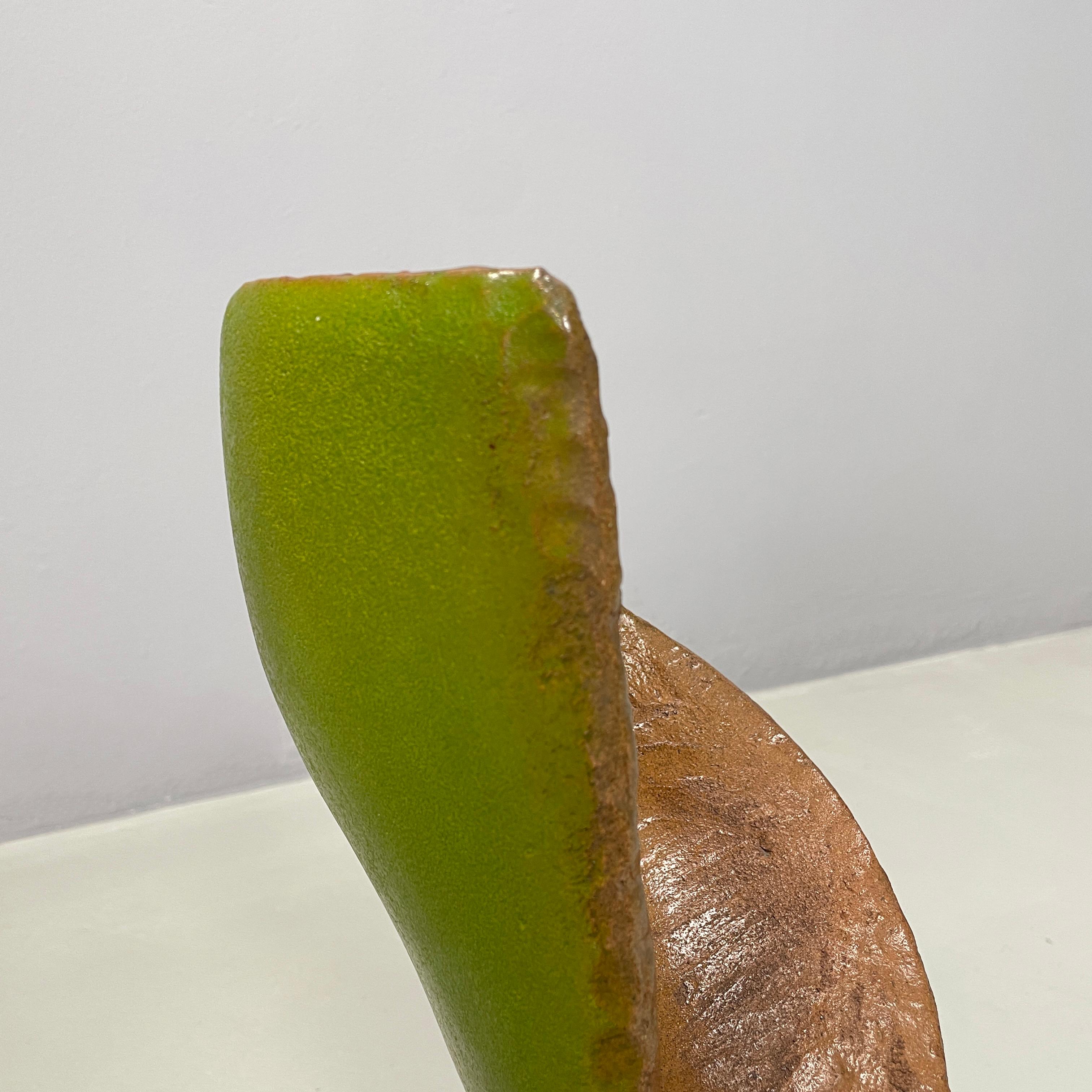 Italian modern abstract organic sculpture in terracotta, 1970s For Sale 3