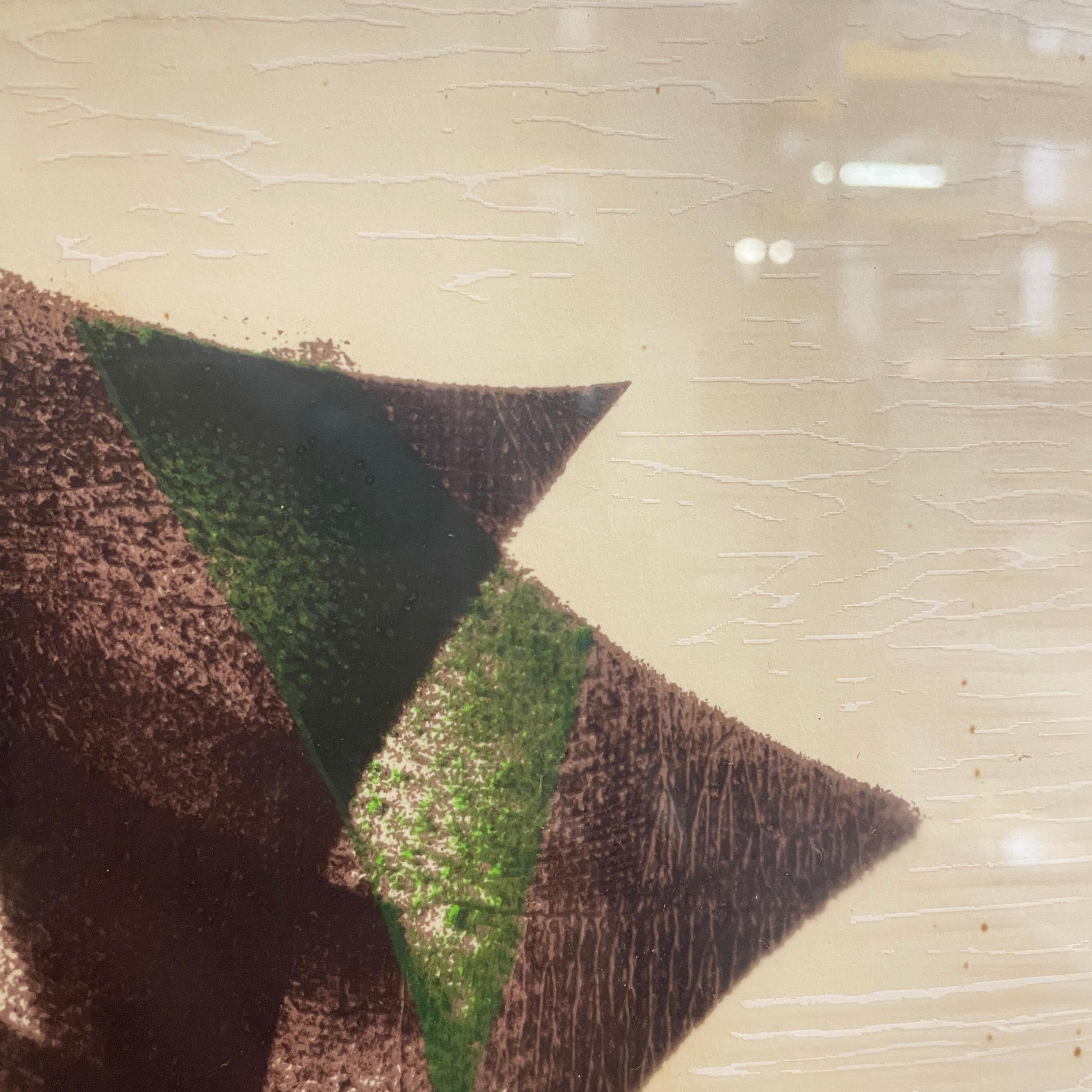 Metallo Italian modern Abstract print acrylic relief texture by Clelia Cortemiglia, 1972 in vendita