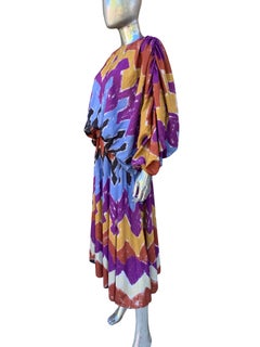 Italian Modern Abstract Ruched Dress Size EU38/ US6/8 Stella Jean