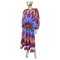 Italian Modern Abstract Ruched Dress Size EU38/ US6/8 Stella Jean